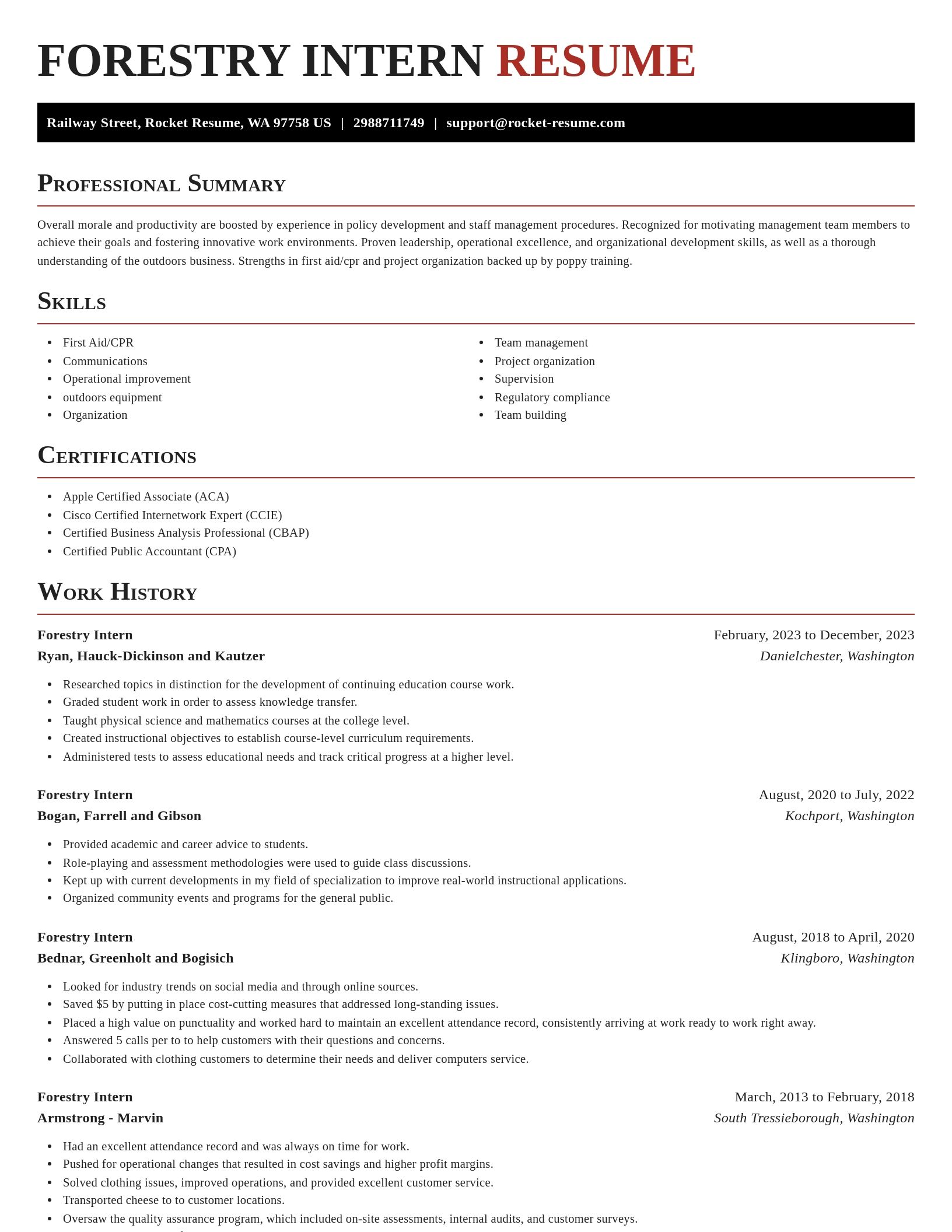 Exquisite resume template