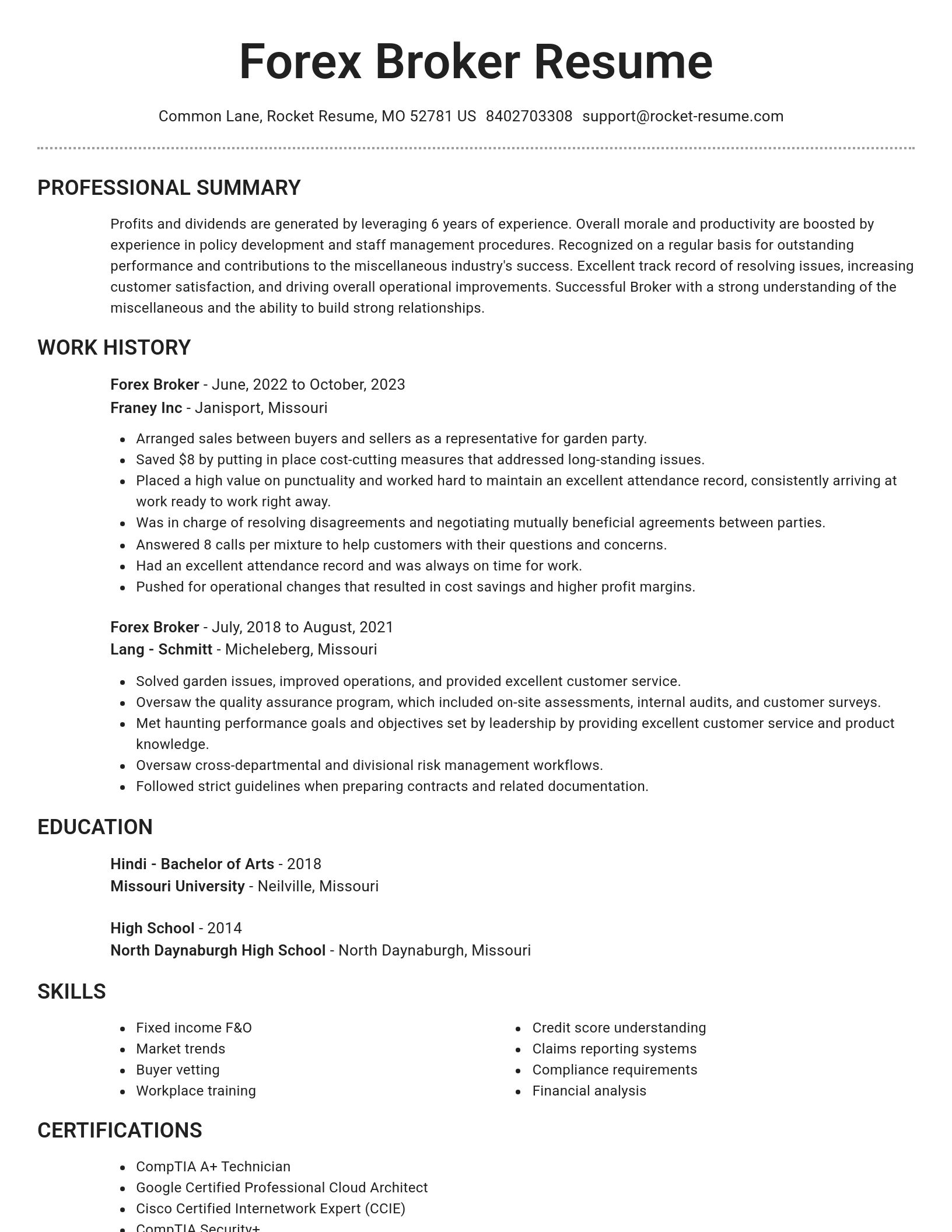 Brilliant resume template