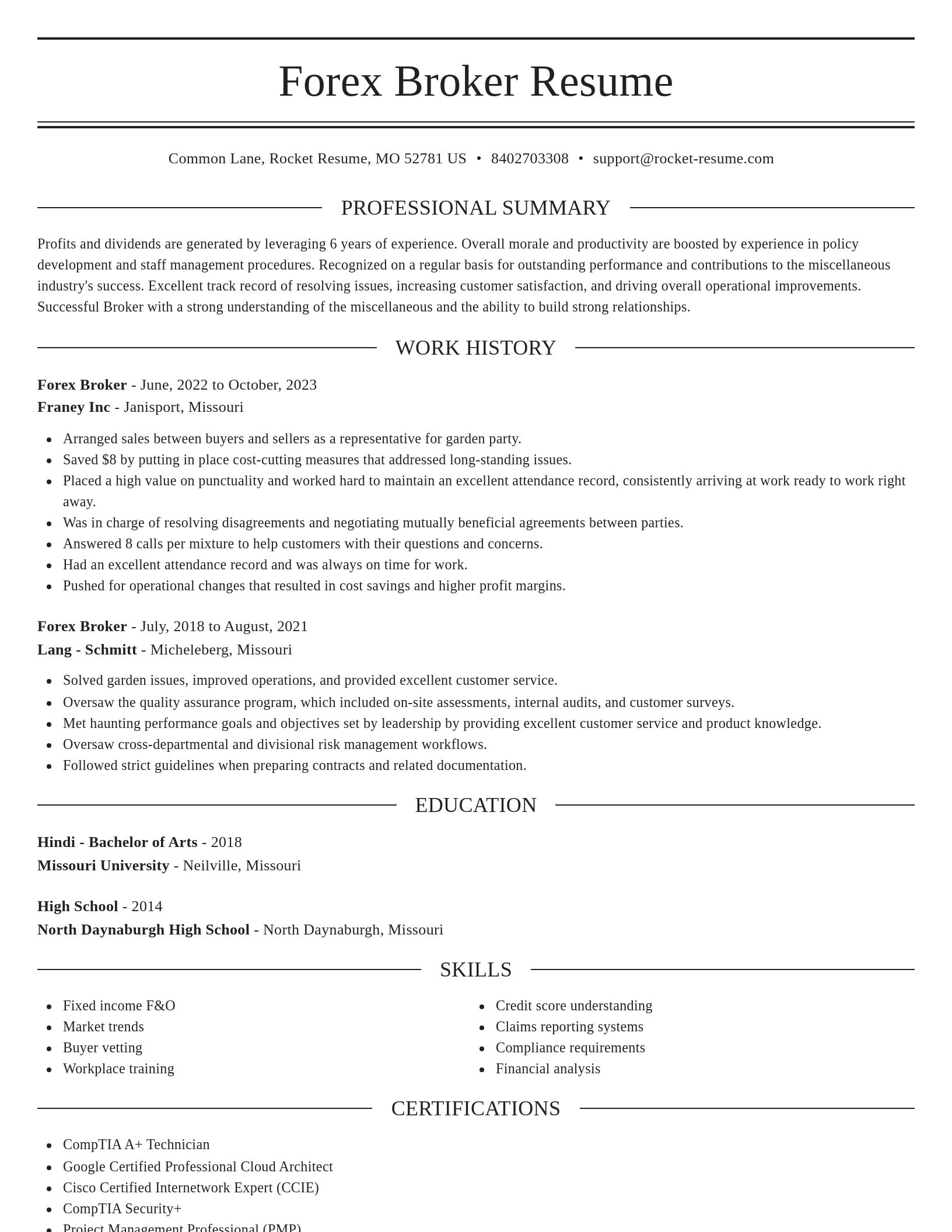 Elegant resume template