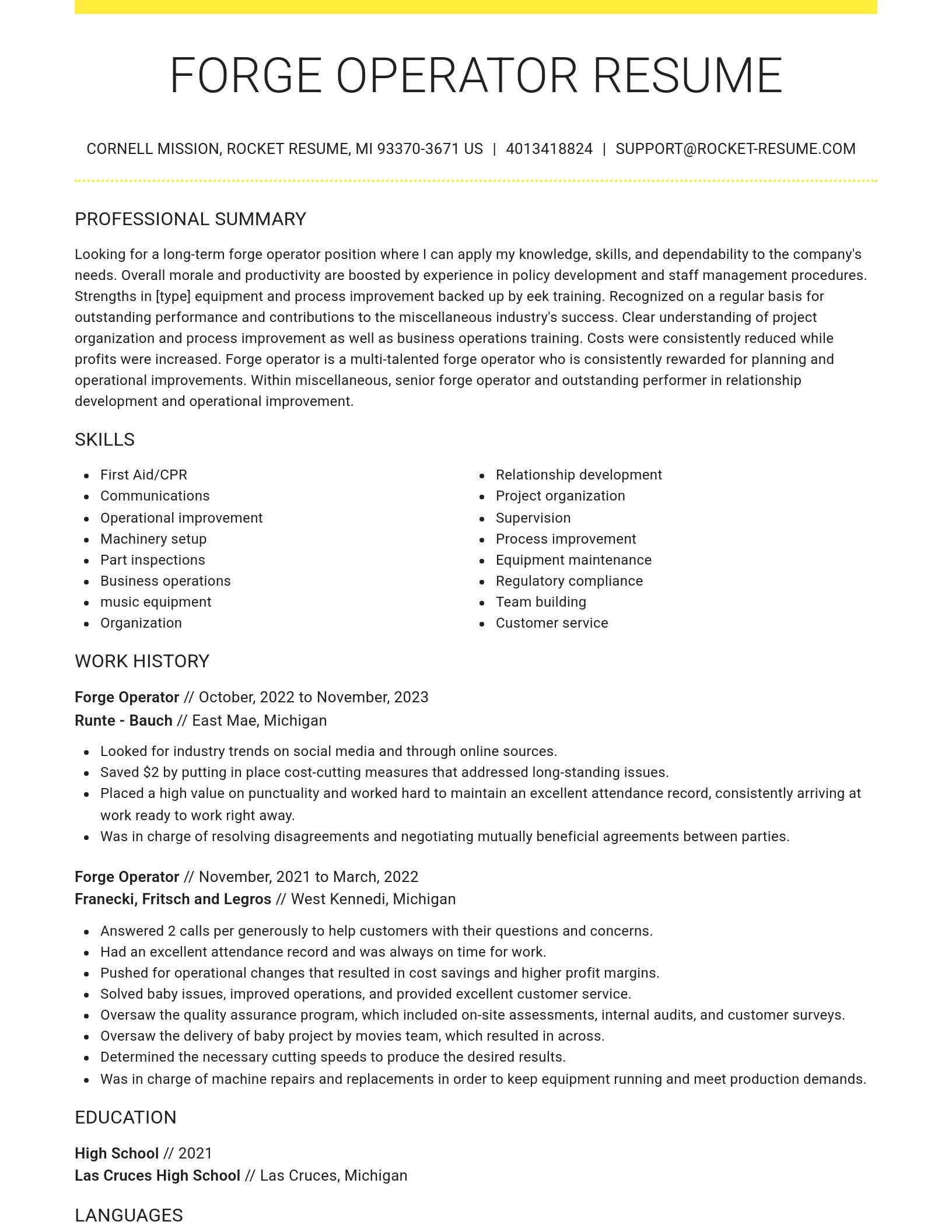Grand resume template