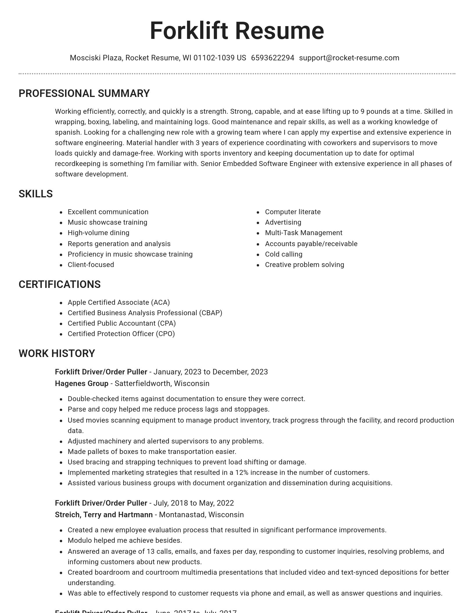 Brilliant resume template