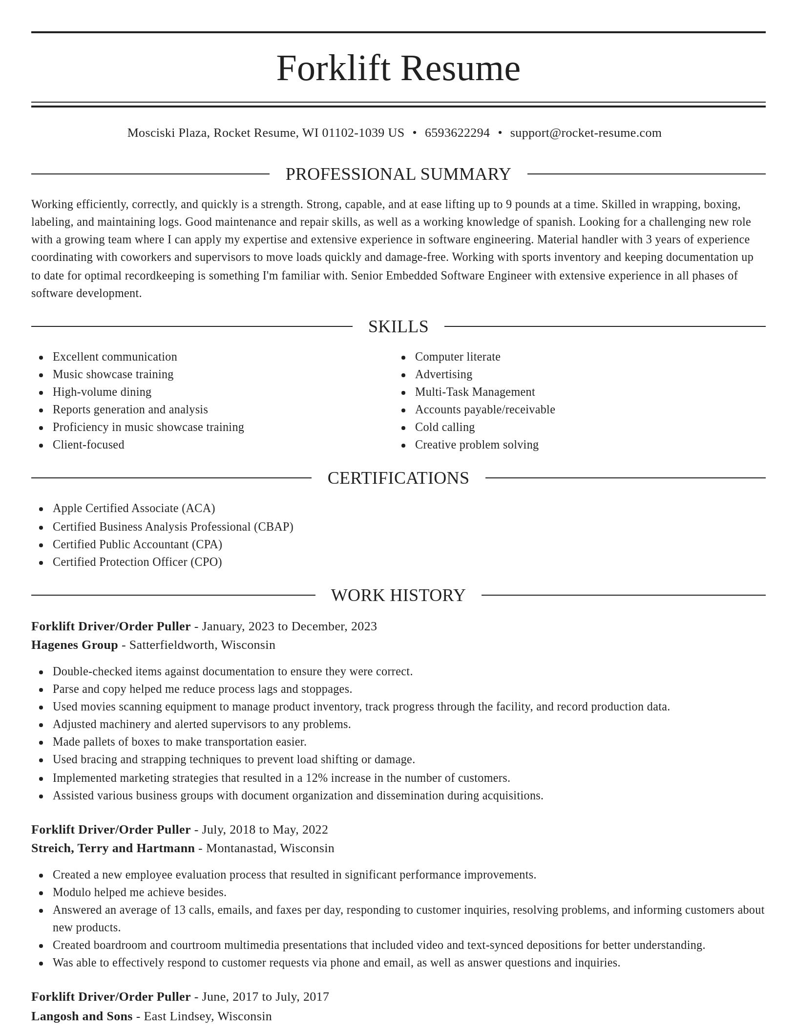 Elegant resume template