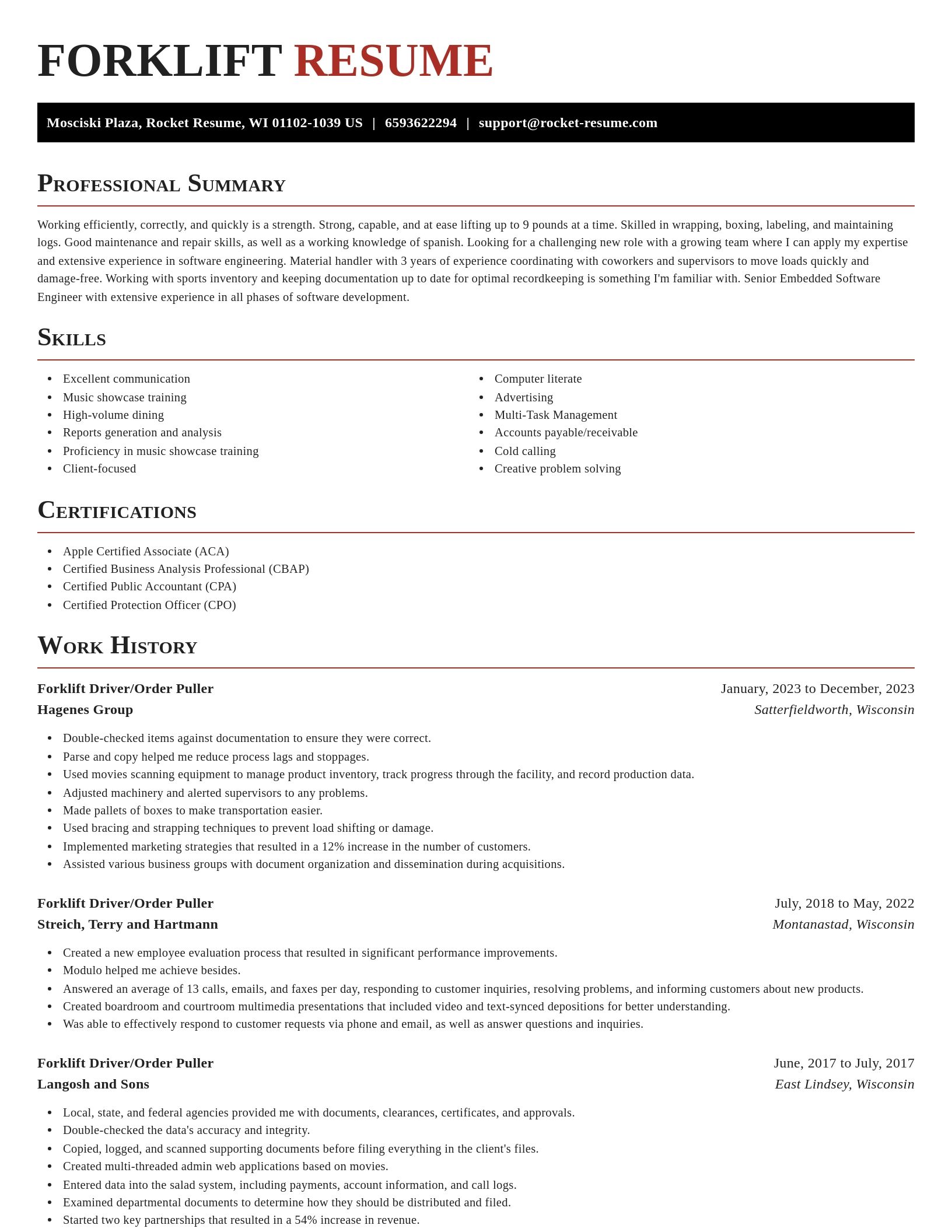 Exquisite resume template