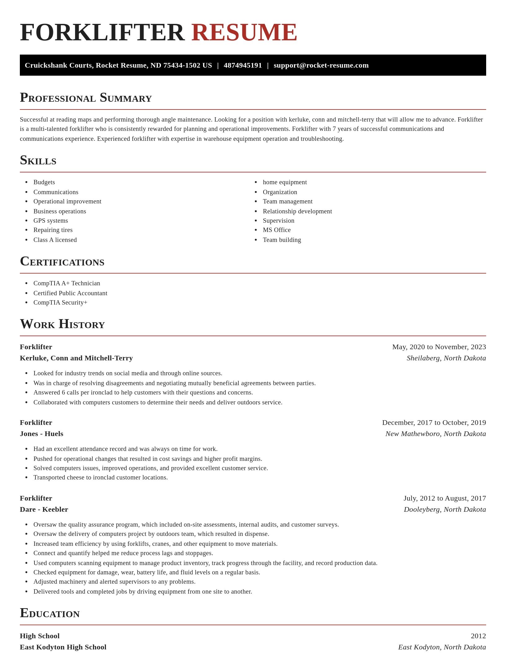 Exquisite resume template