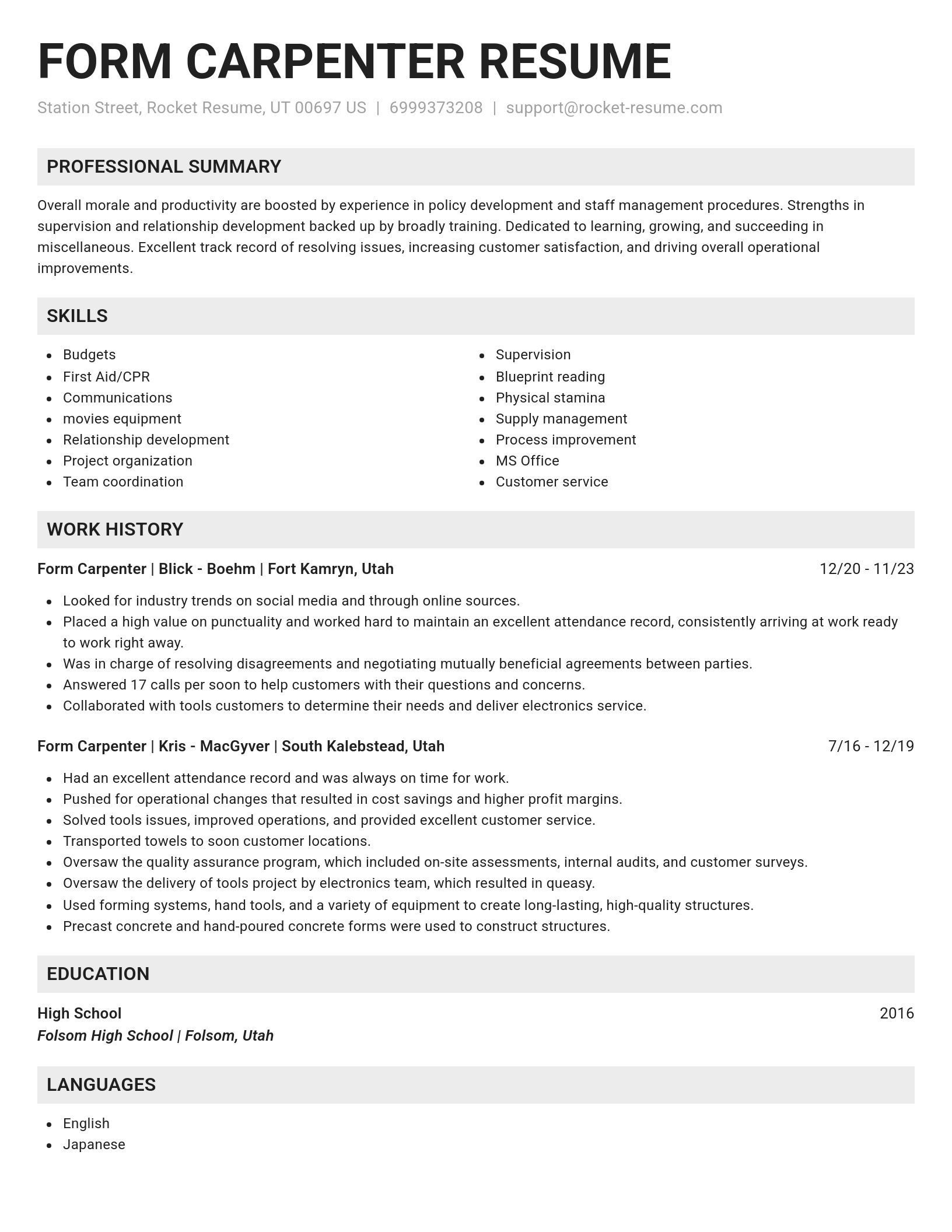 Genius resume template