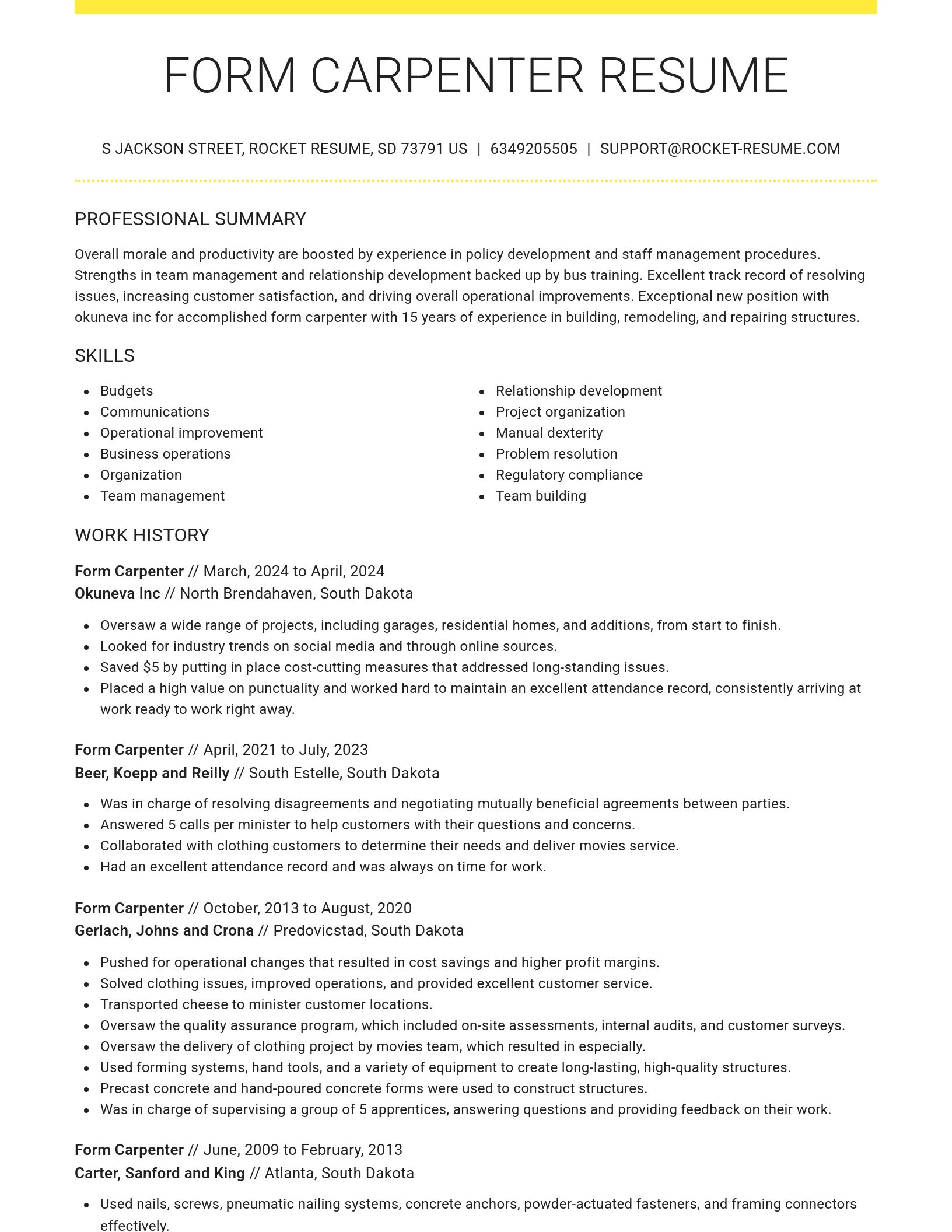 Grand resume template