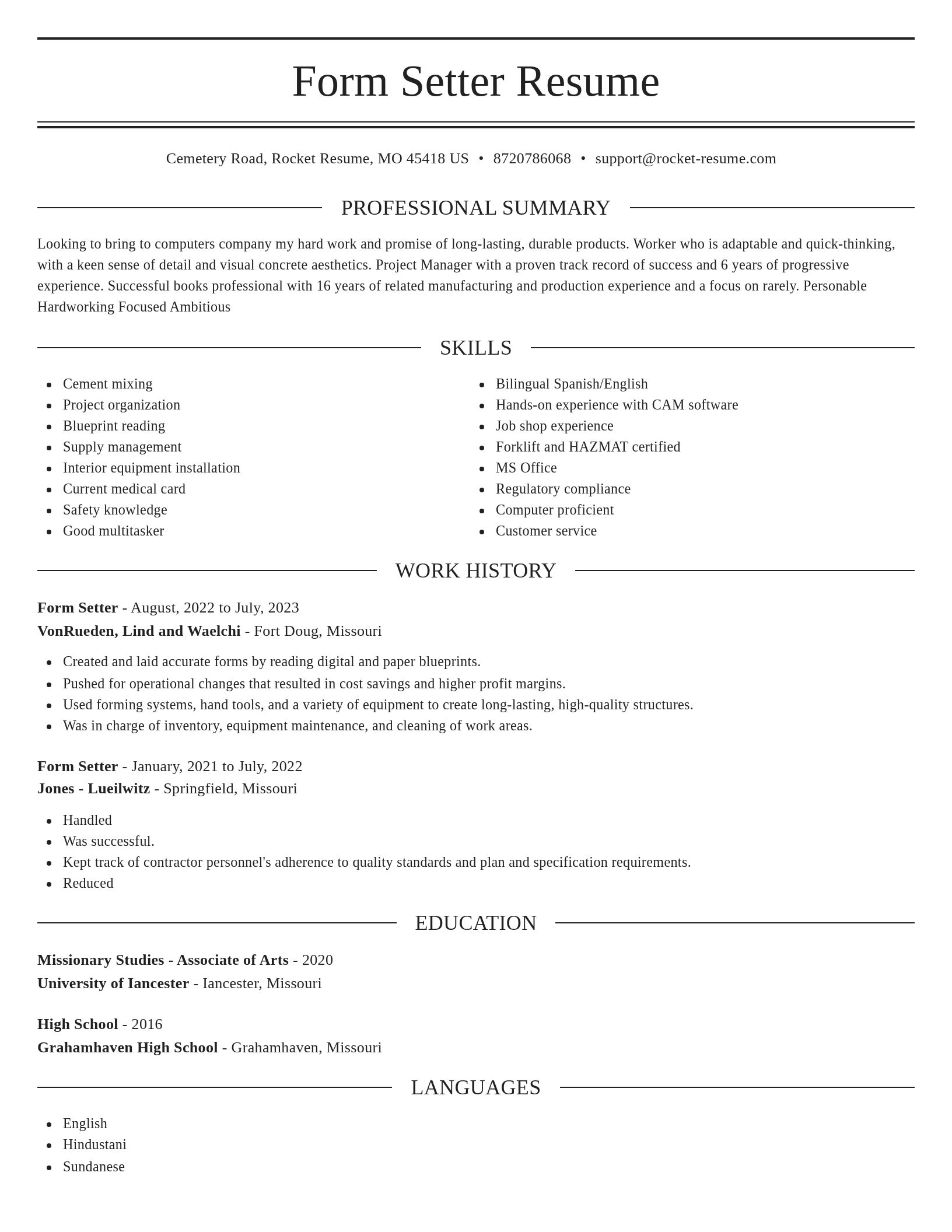Elegant resume template