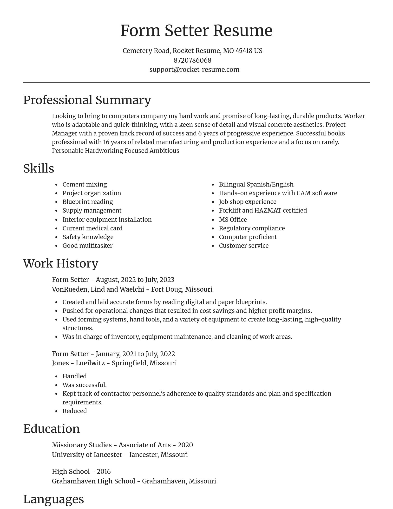 Focal Point resume template