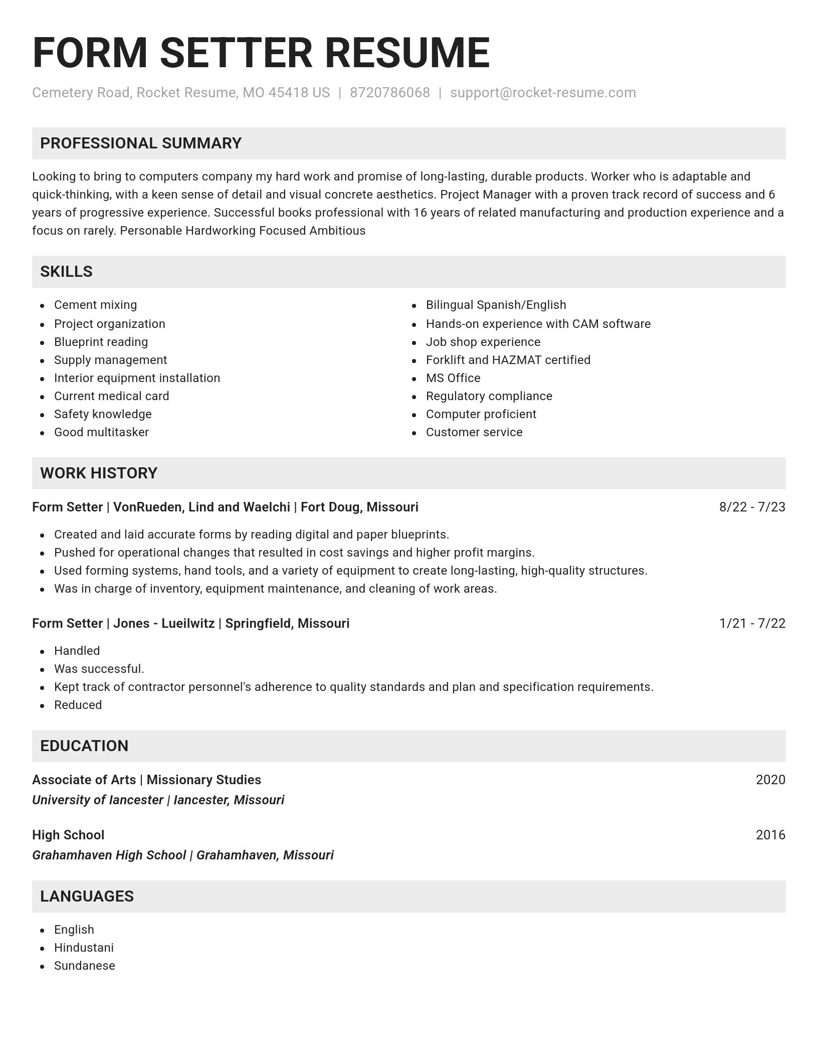 Genius resume template
