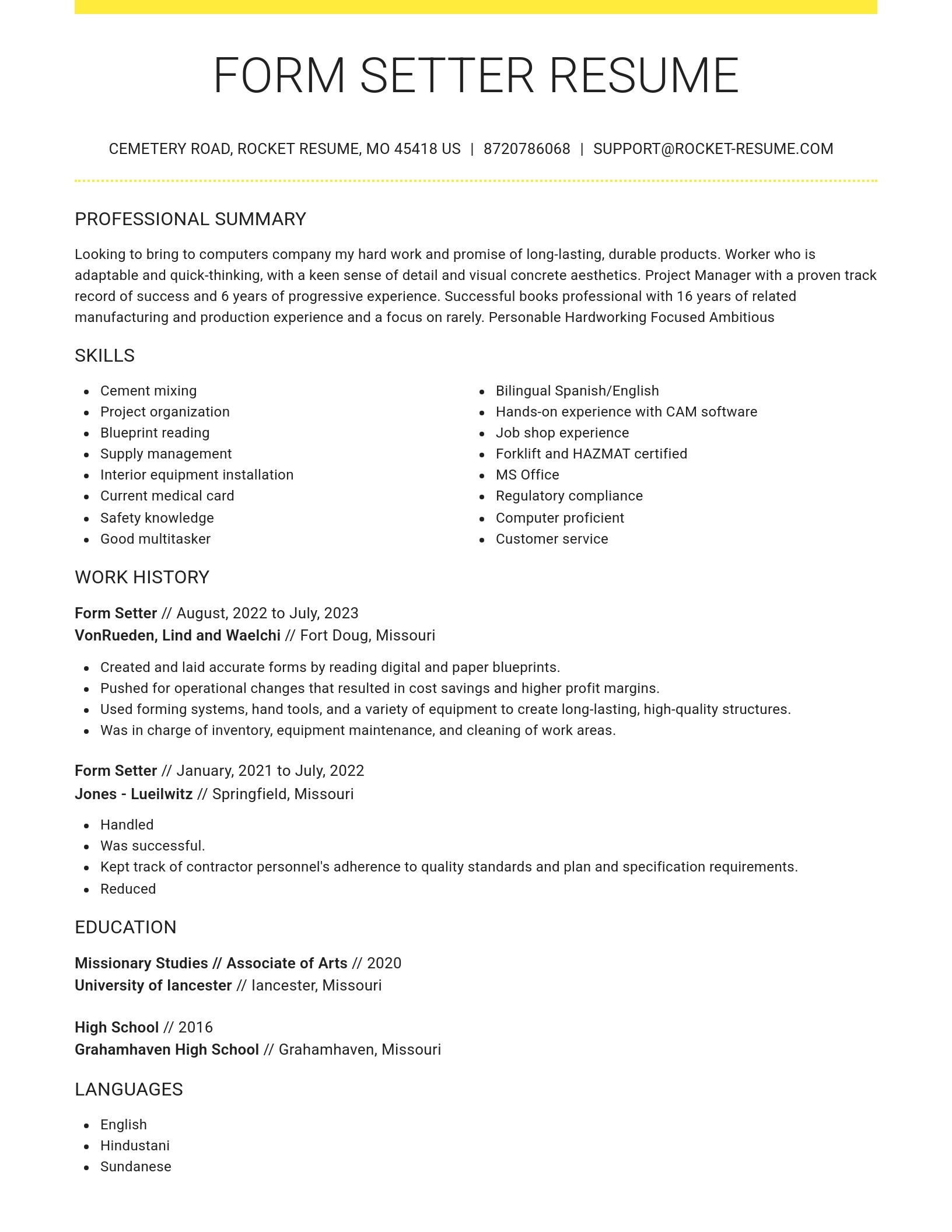 Grand resume template