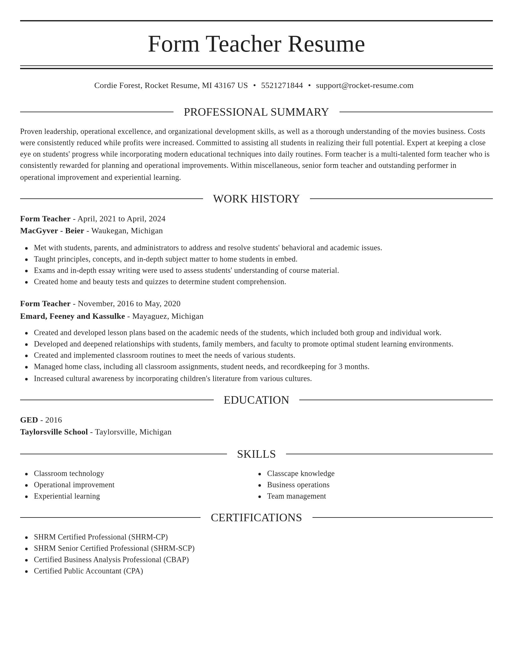 Elegant resume template