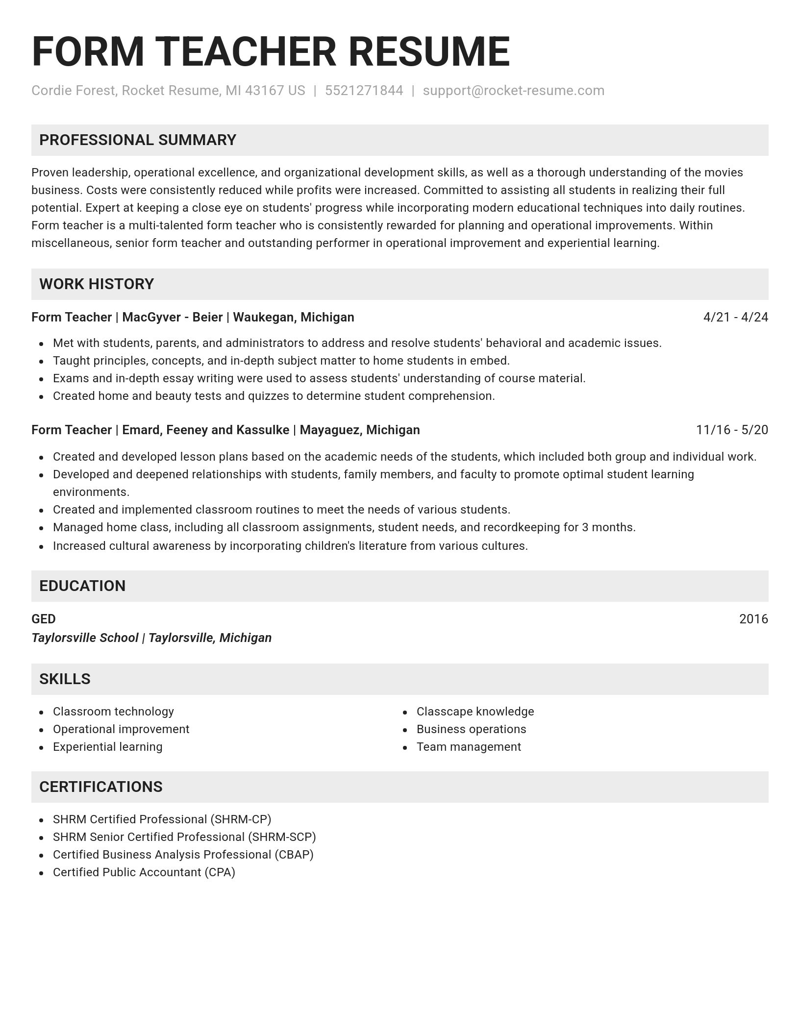 Genius resume template