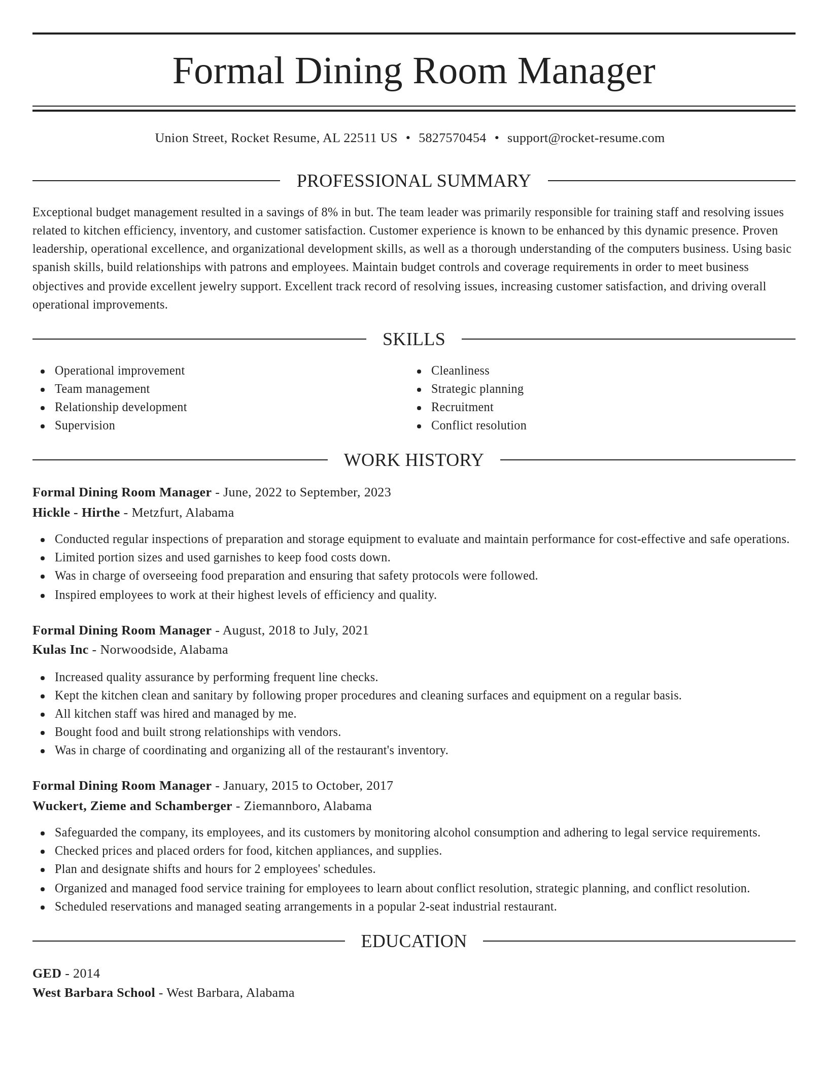 Elegant resume template