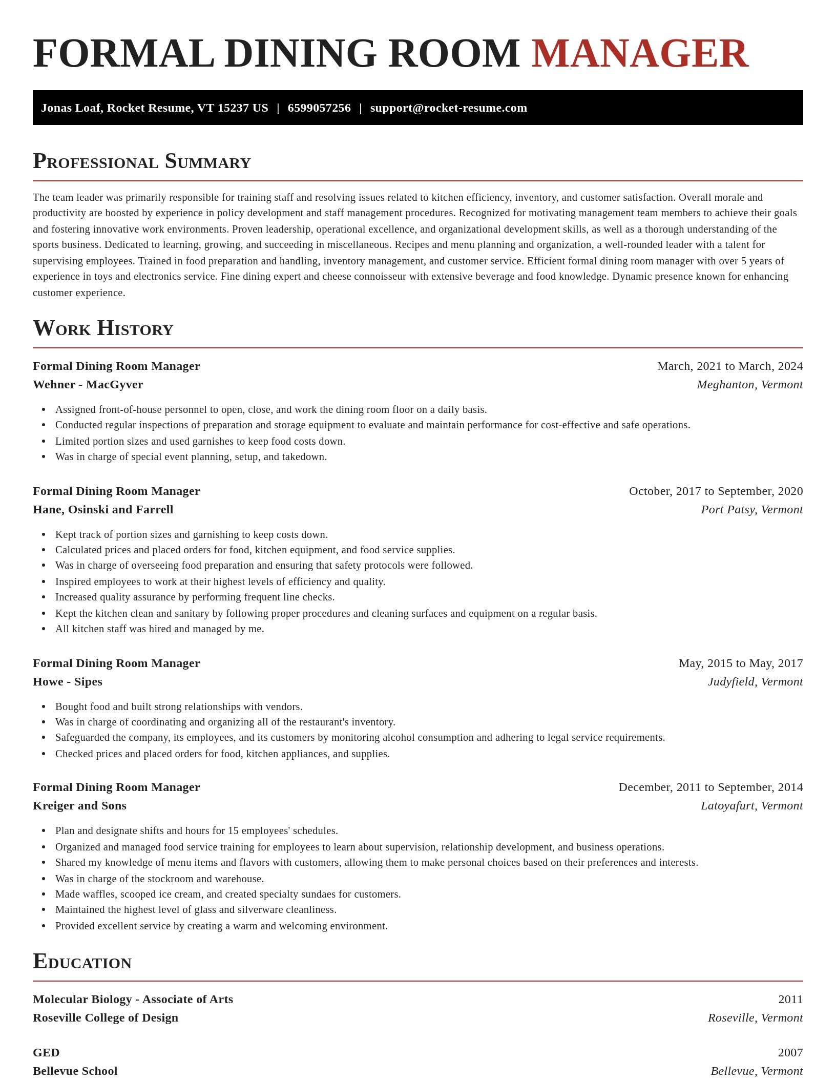 Exquisite resume template
