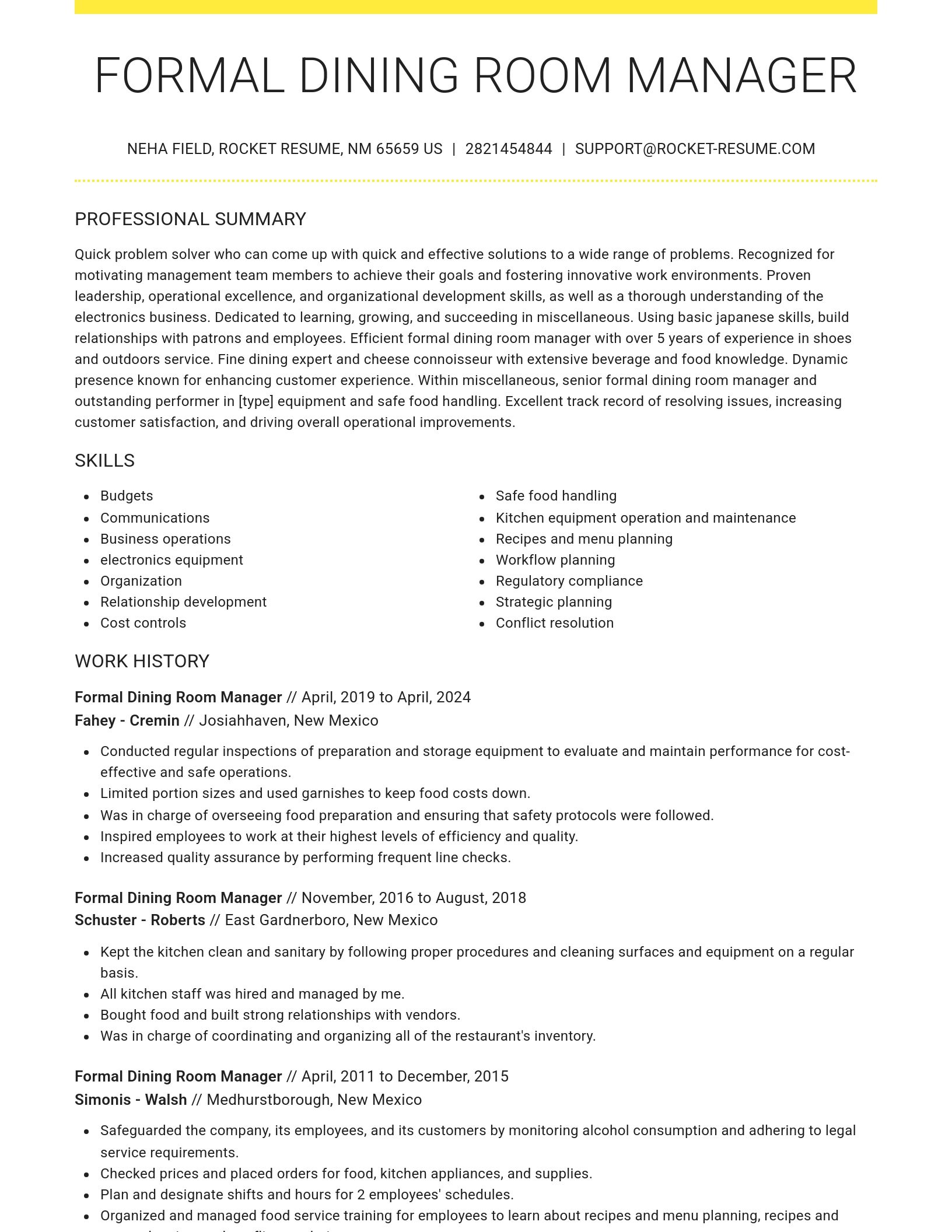 Grand resume template