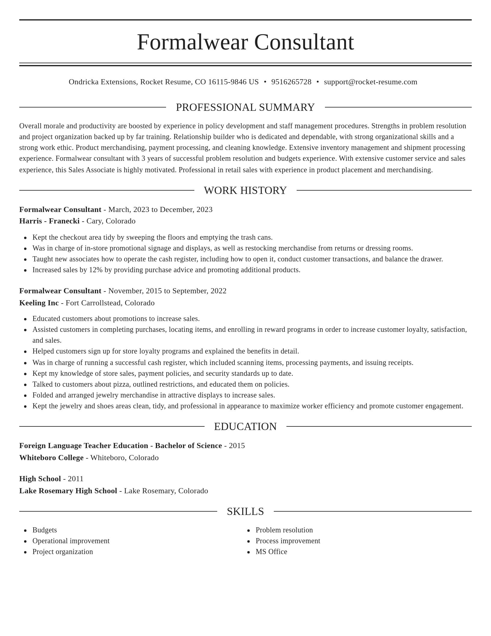Elegant resume template
