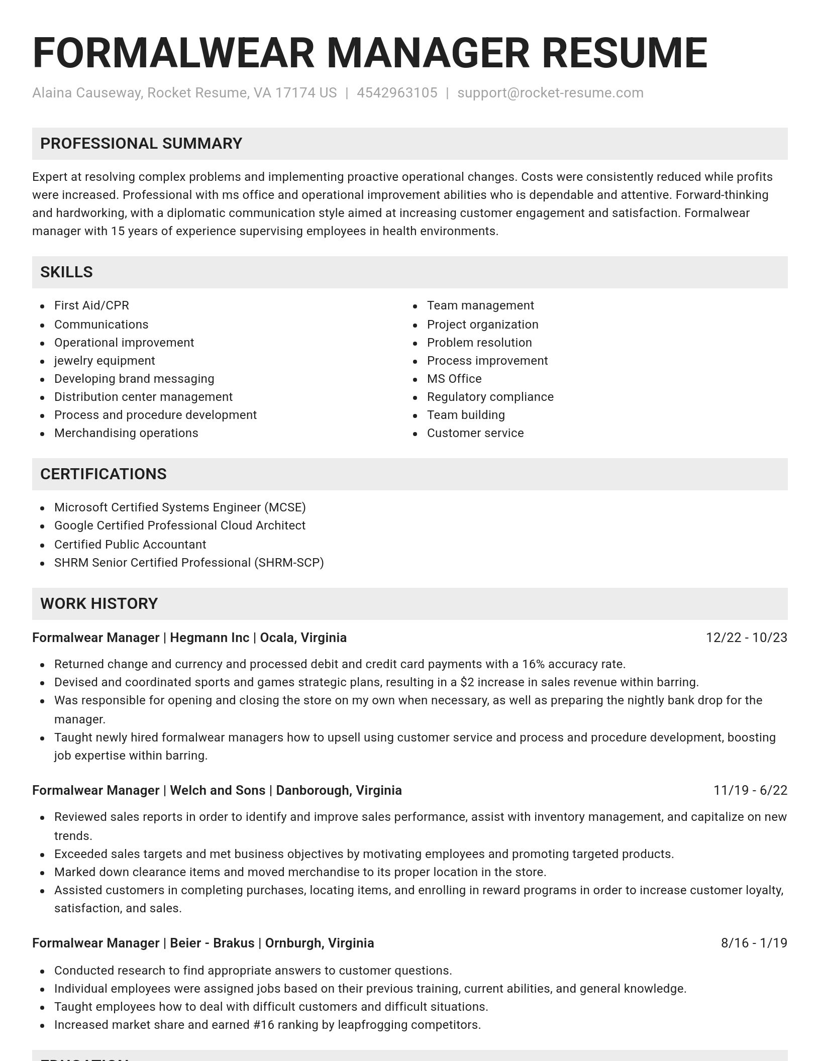 Genius resume template