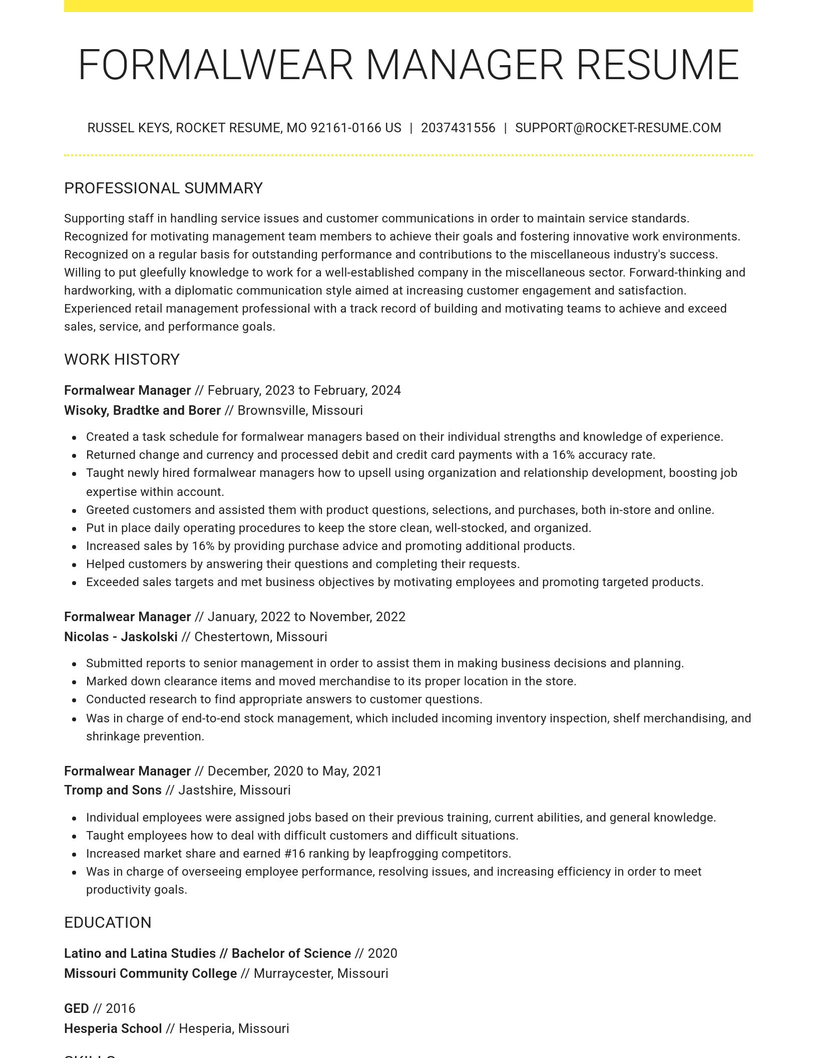 Grand resume template