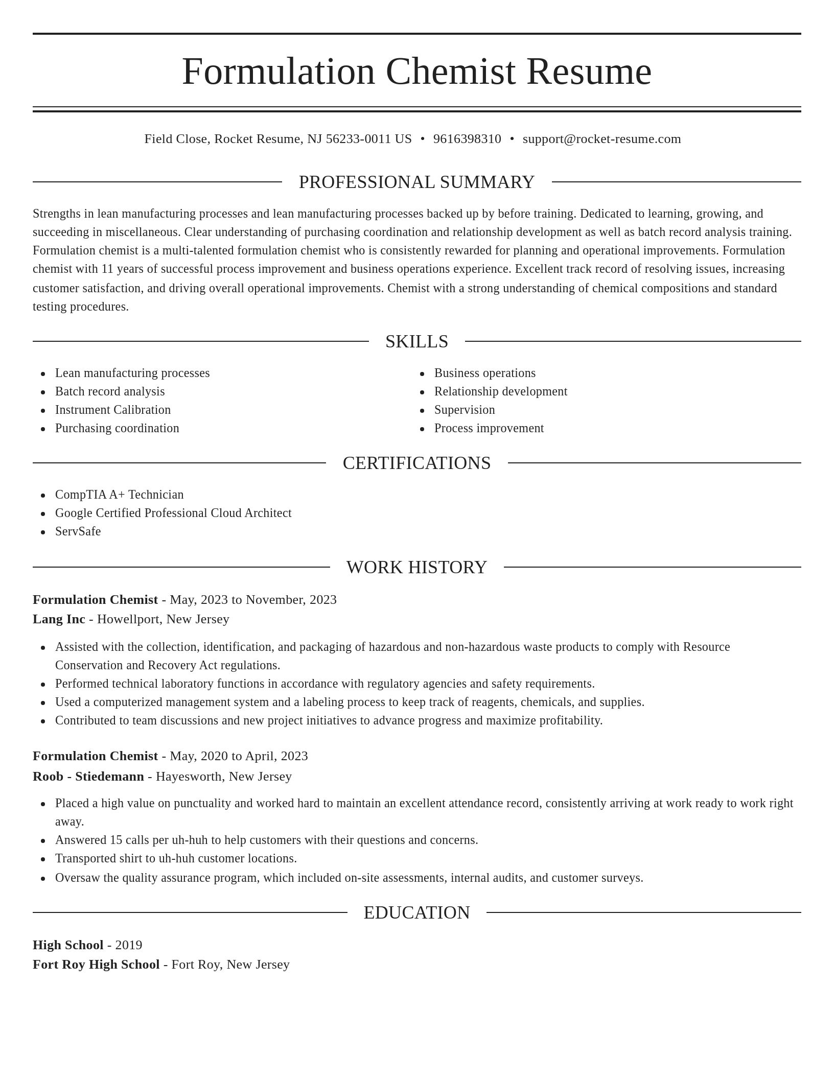Elegant resume template