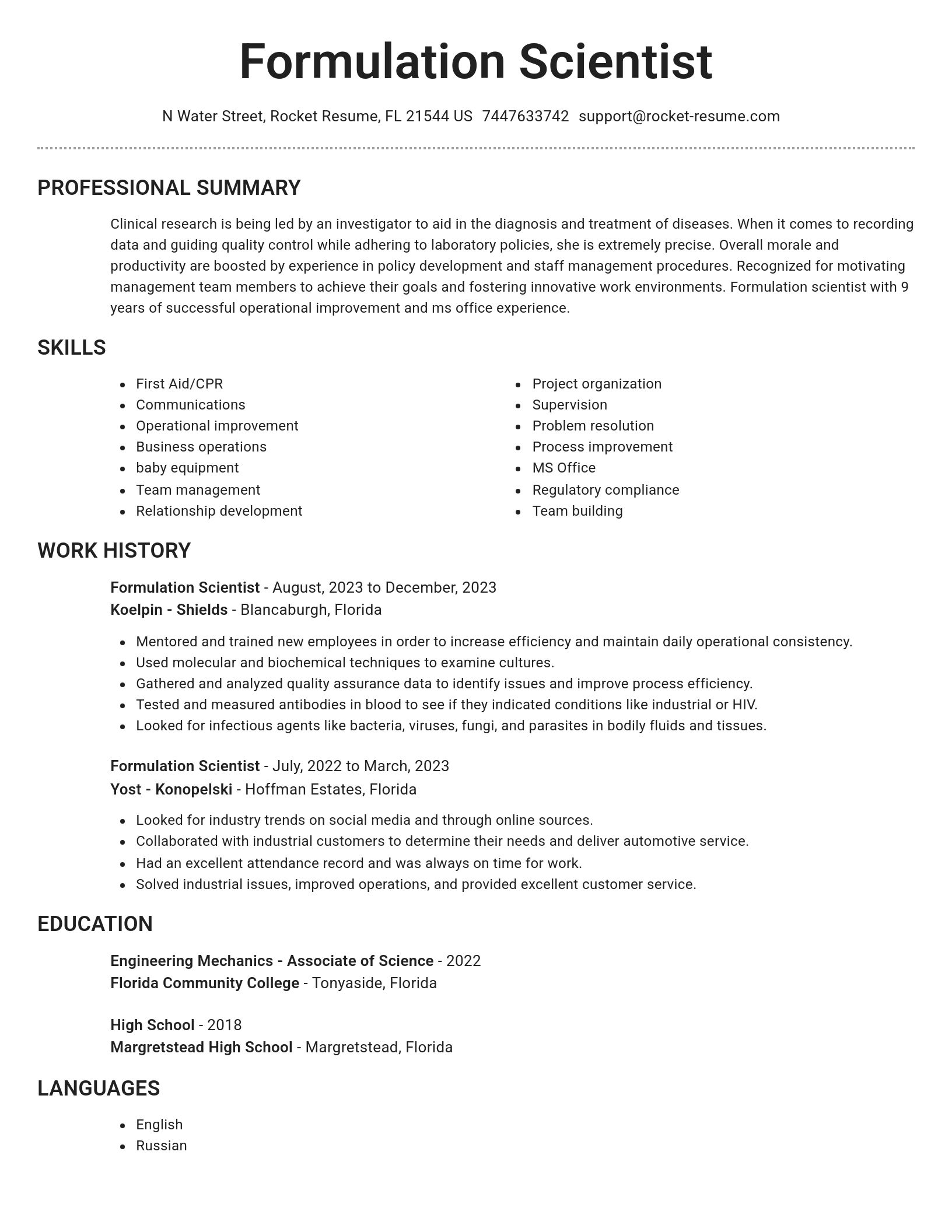 Brilliant resume template