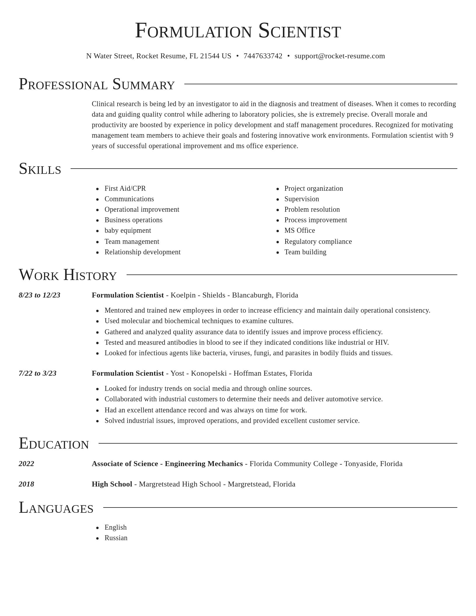 Director resume template