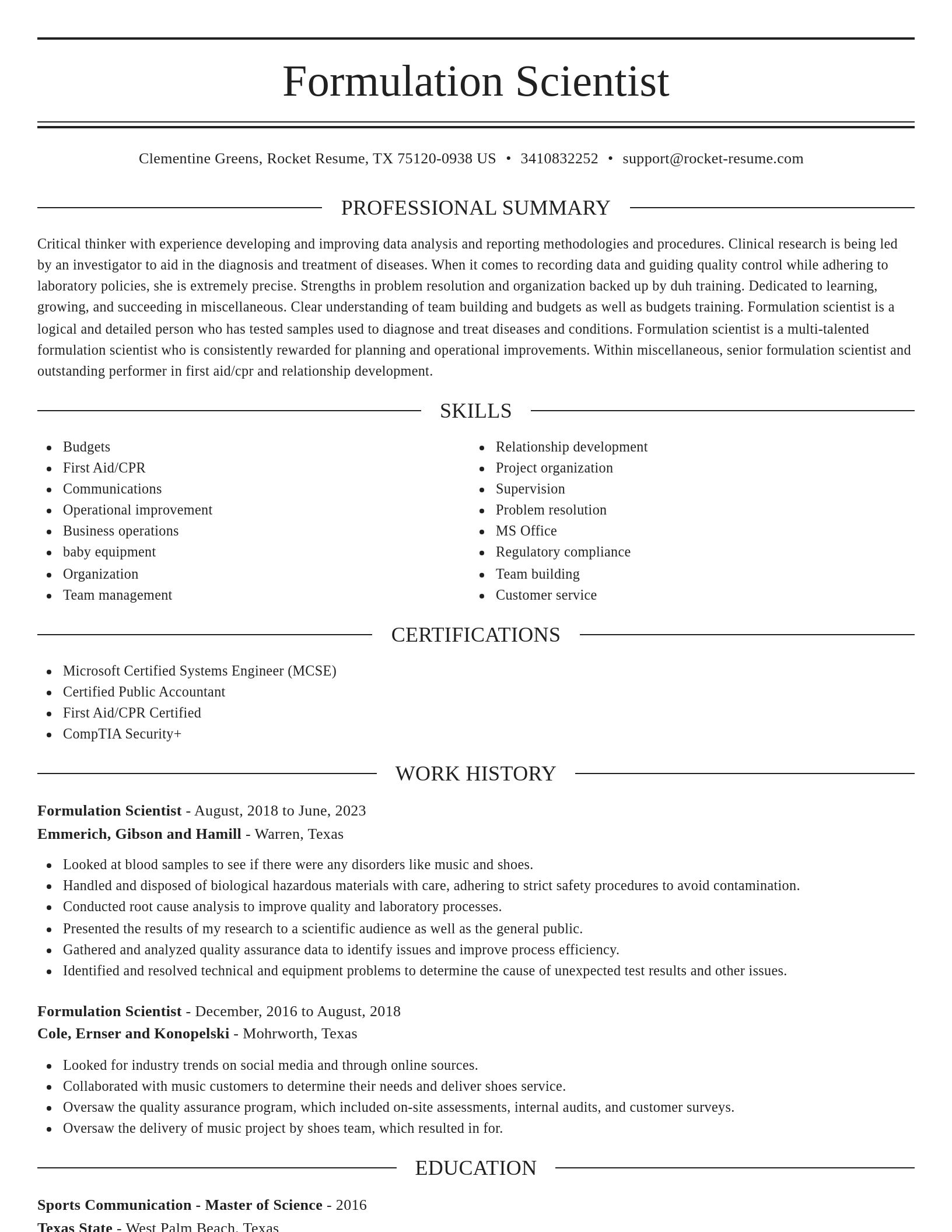 Elegant resume template