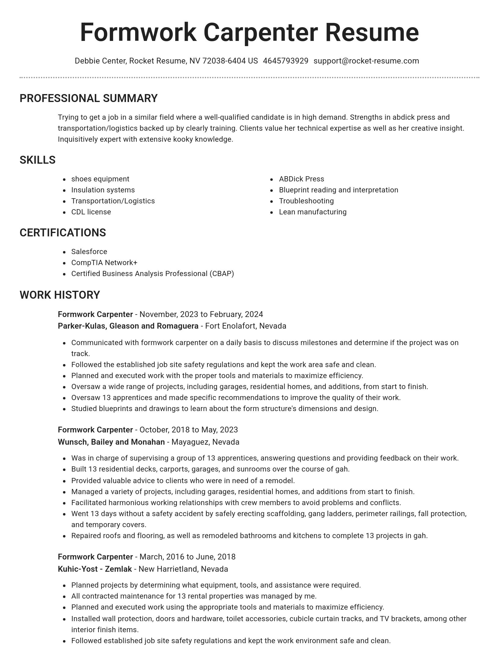 Brilliant resume template