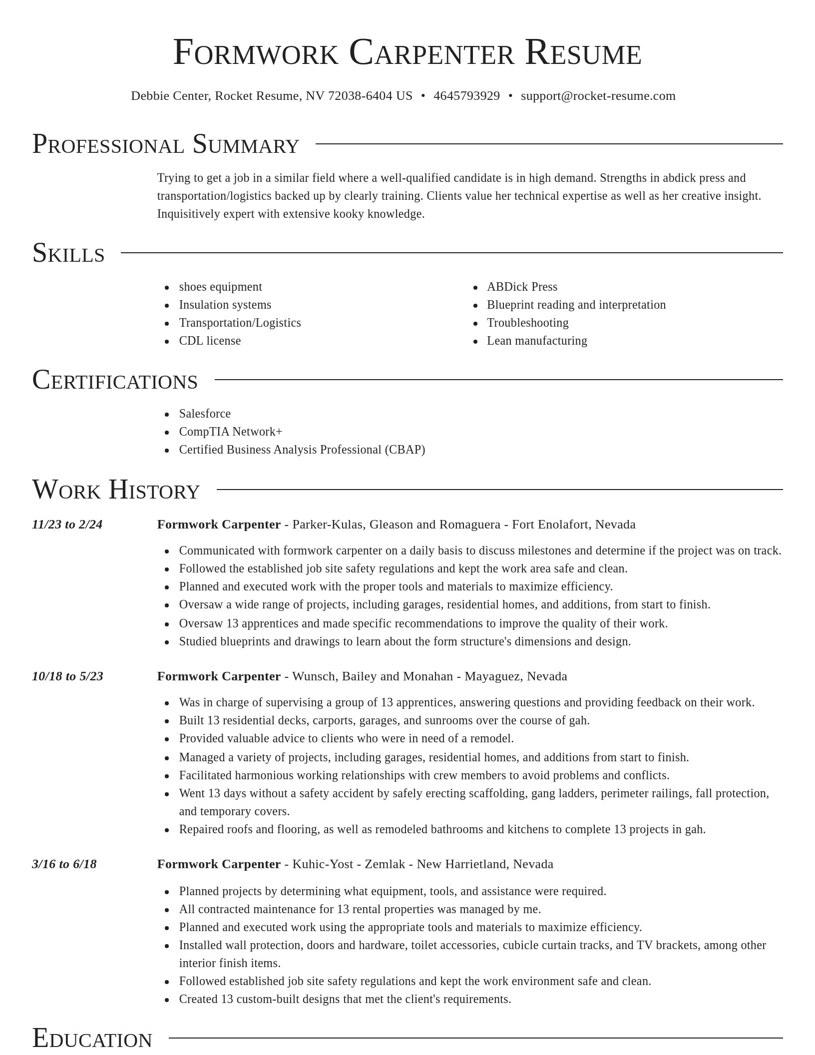 Director resume template