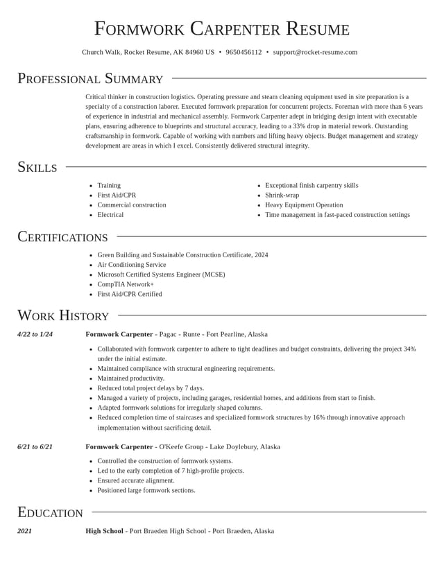Director resume template