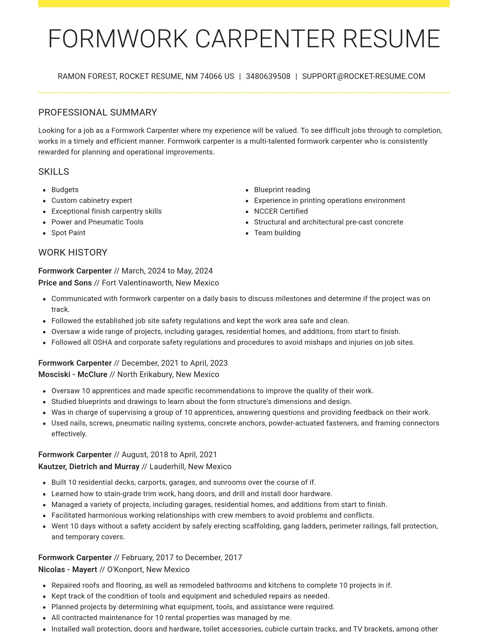 Grand resume template