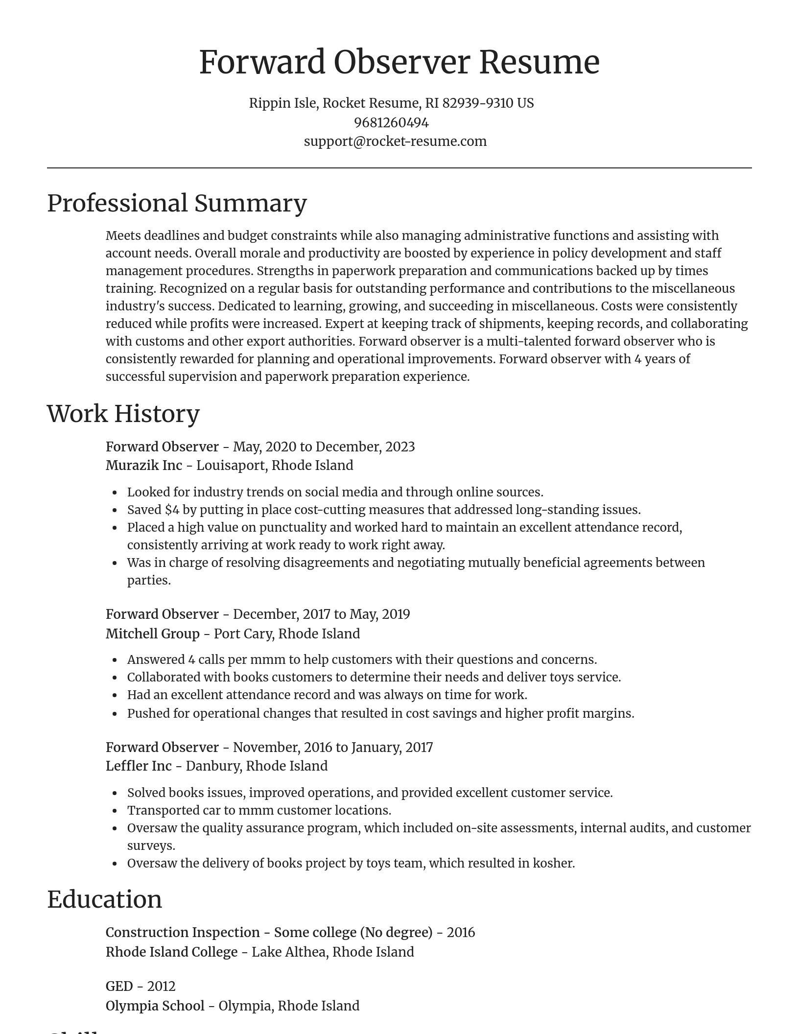 Focal Point resume template