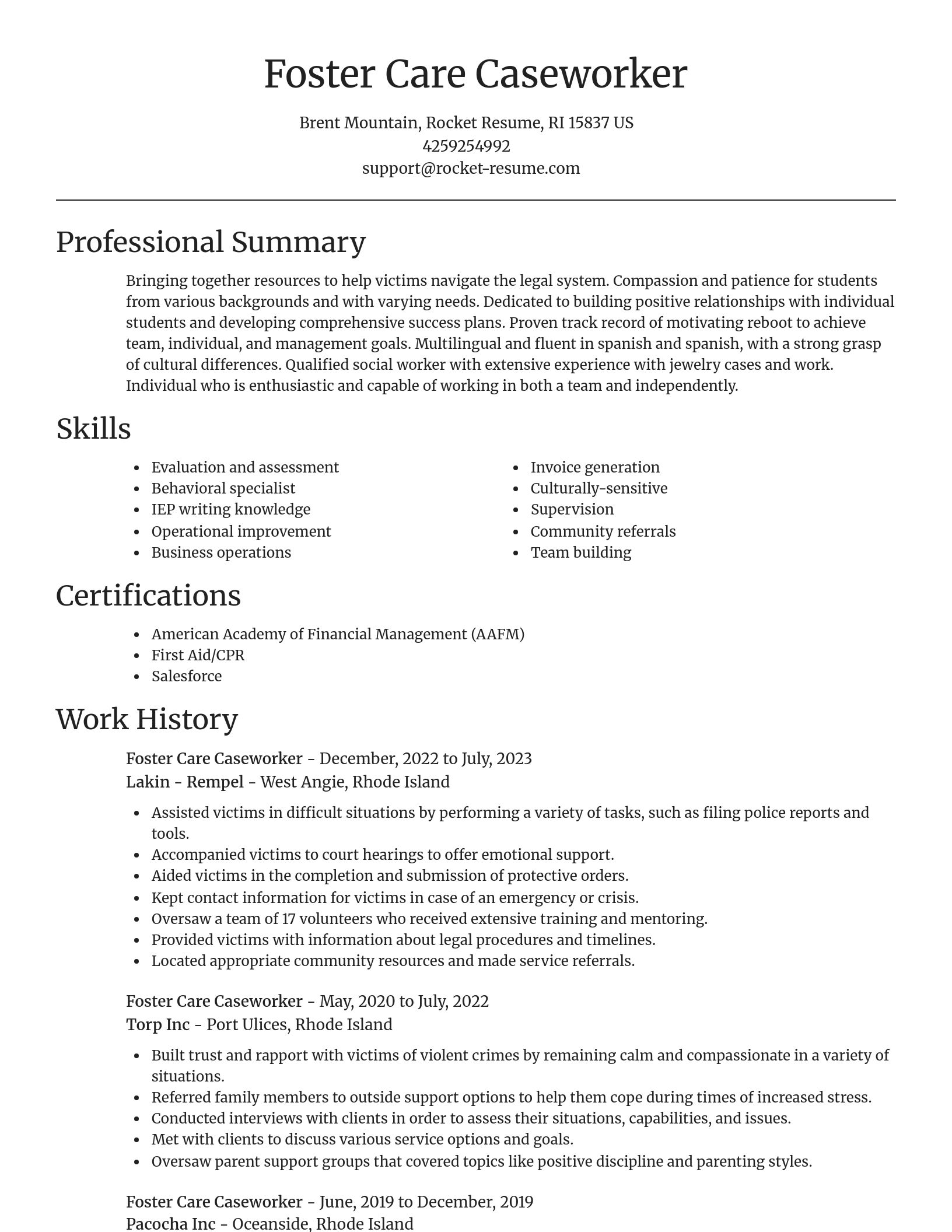 Focal Point resume template