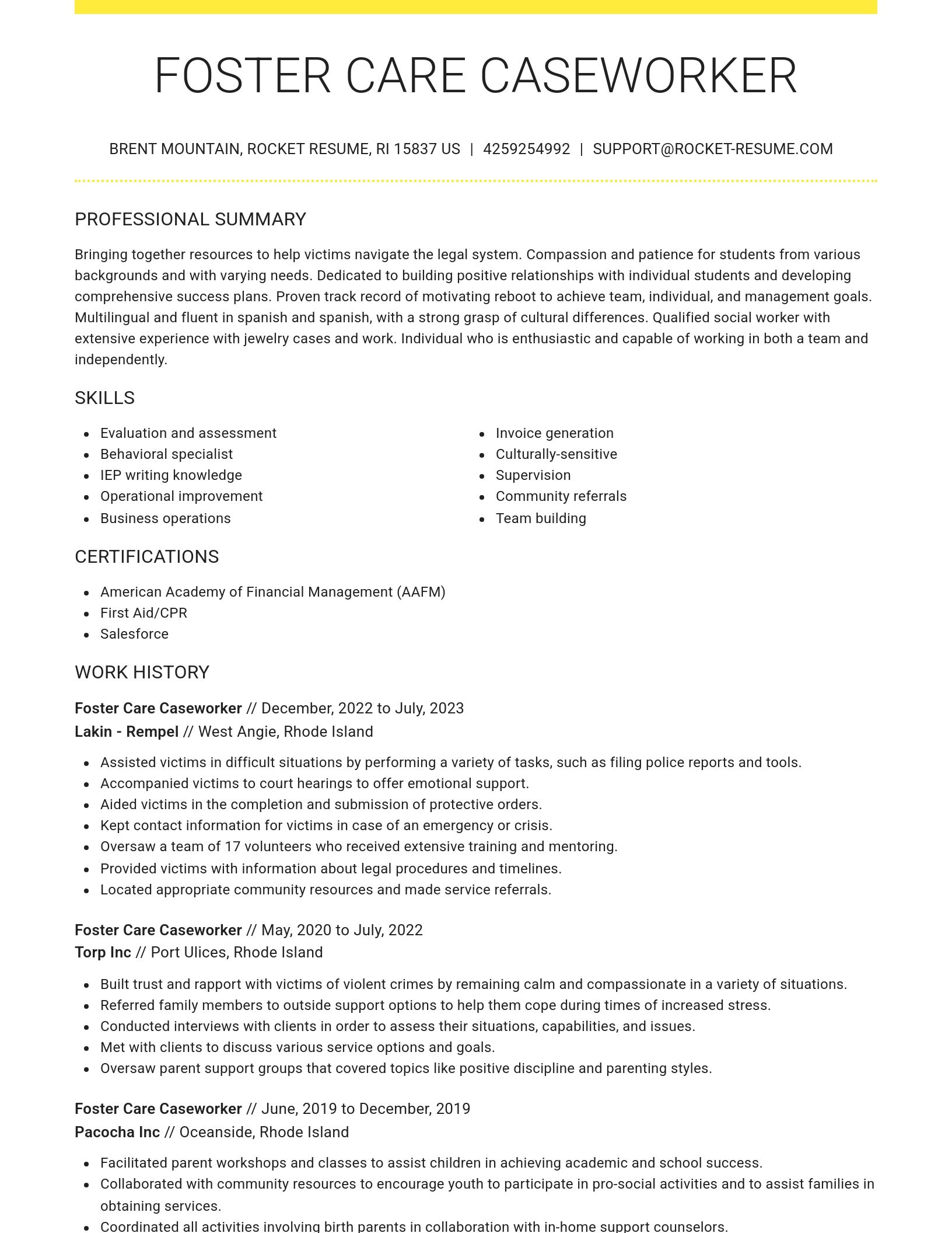 Grand resume template