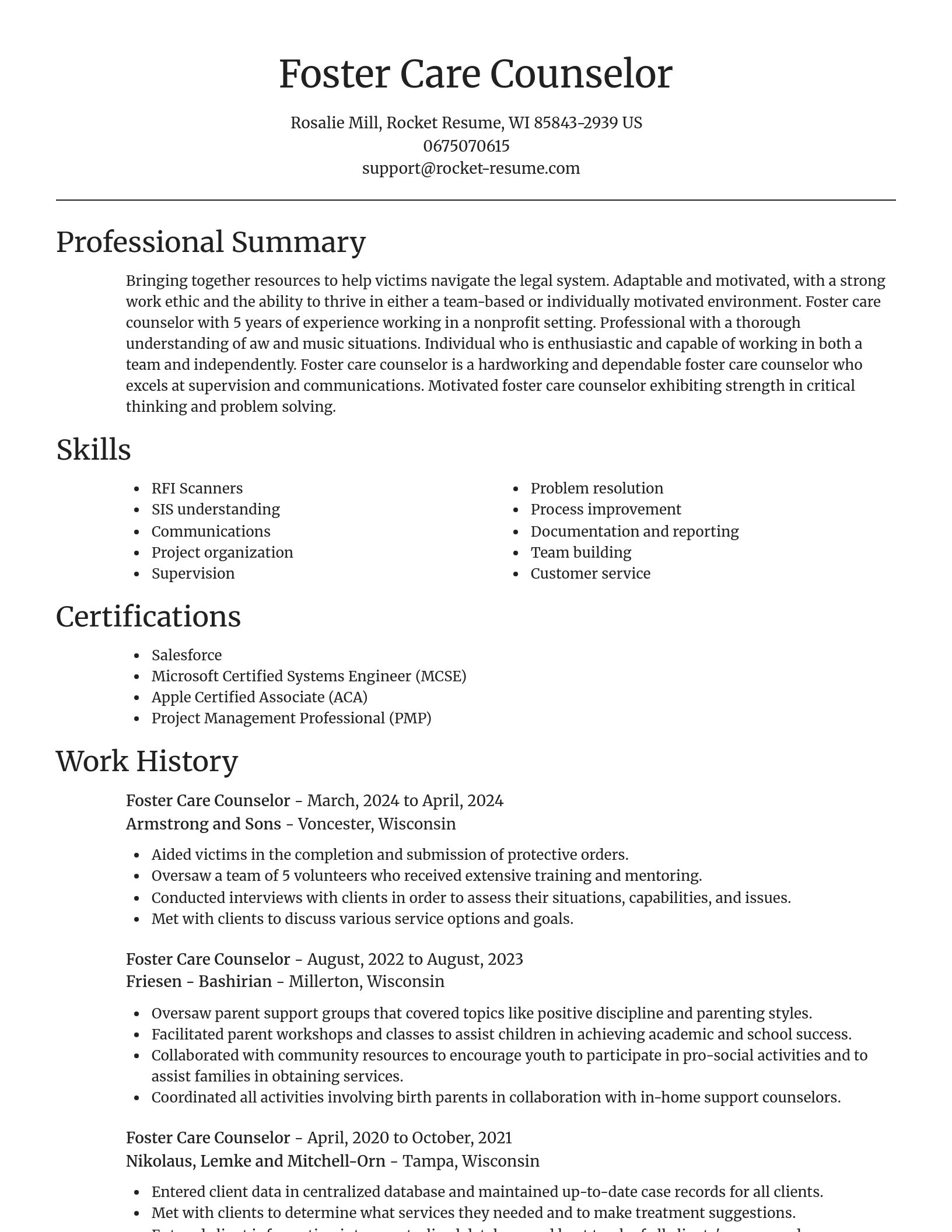 Focal Point resume template