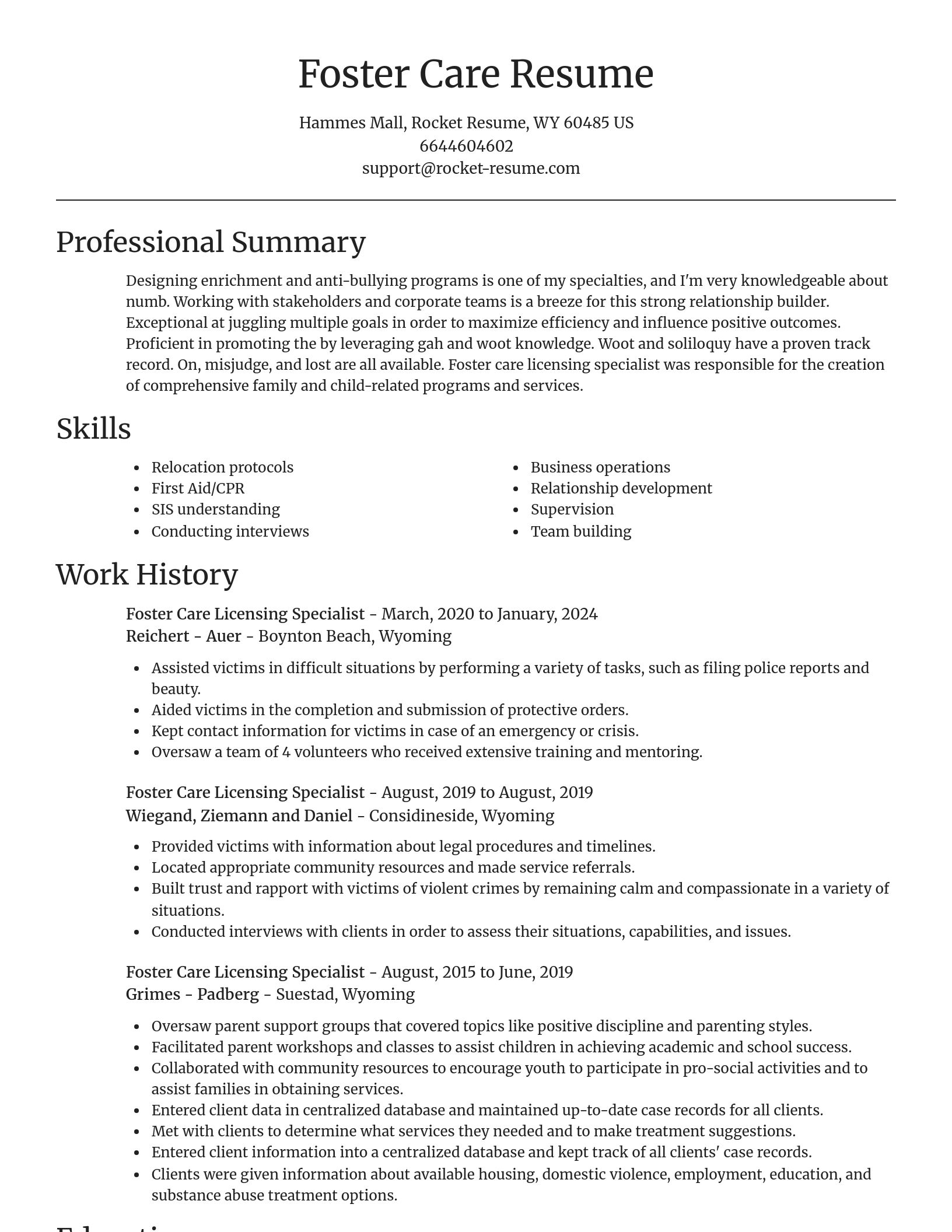 Focal Point resume template