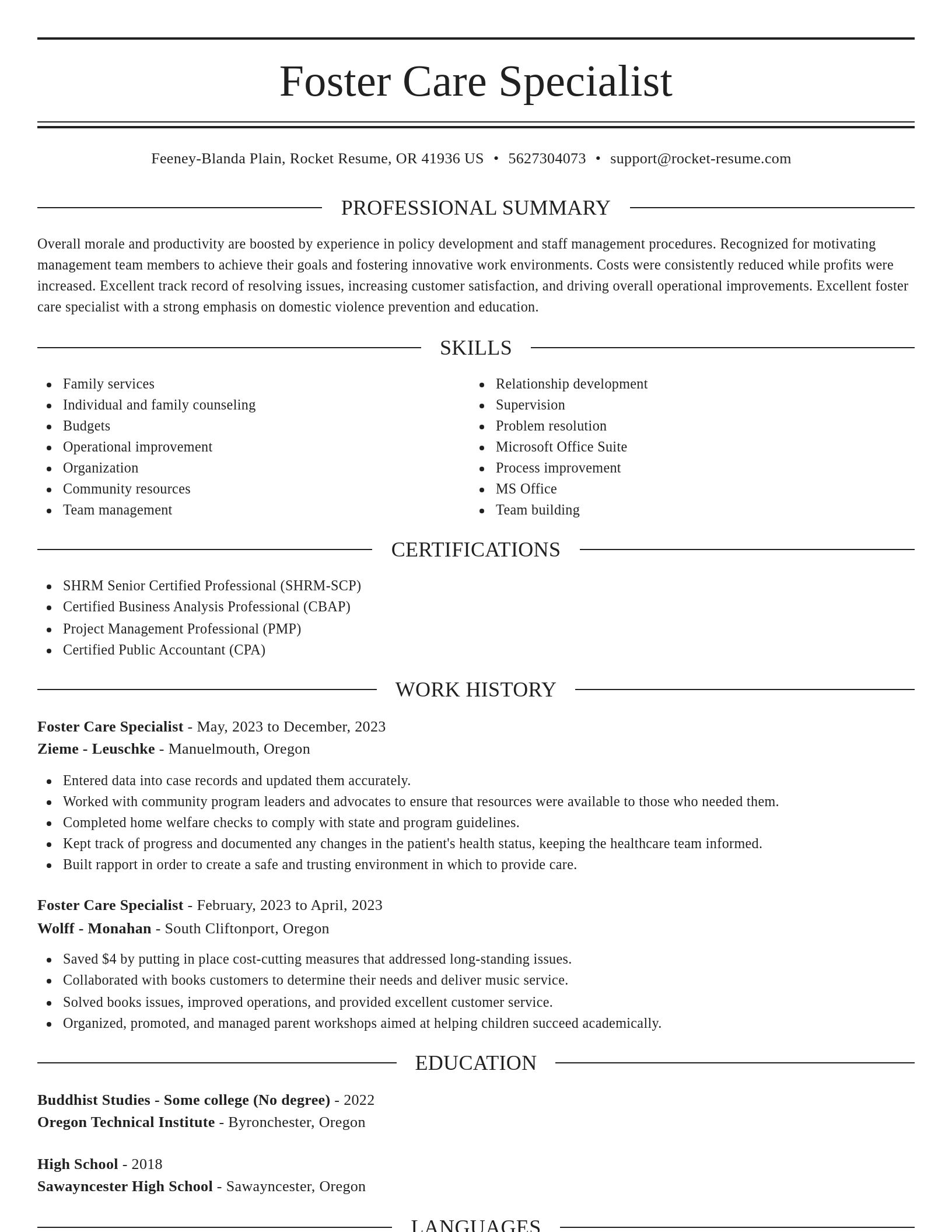 Elegant resume template