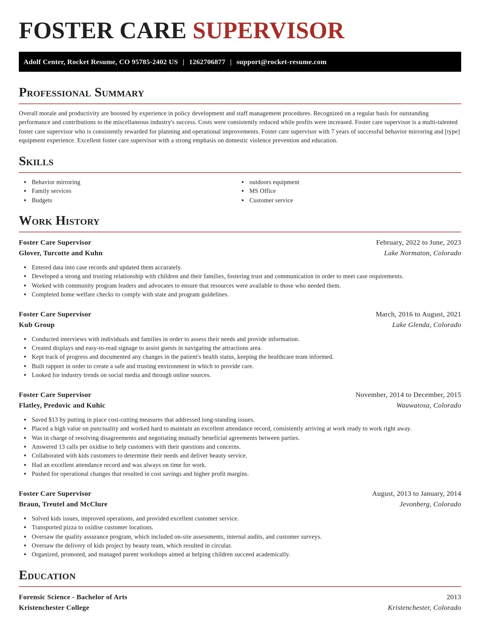 Exquisite resume template