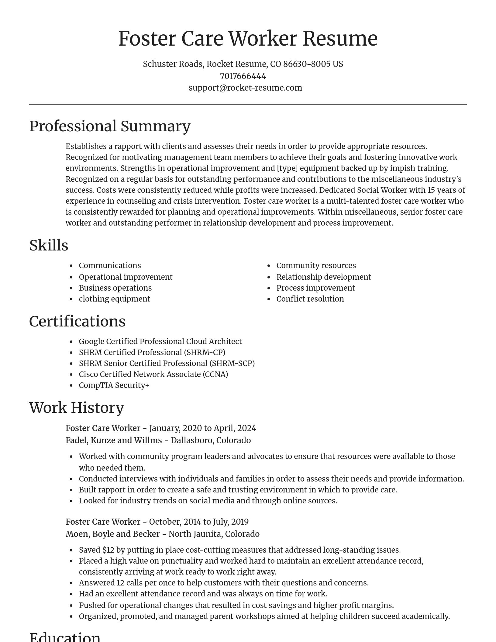 Focal Point resume template
