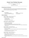 Foster Care Worker resume template