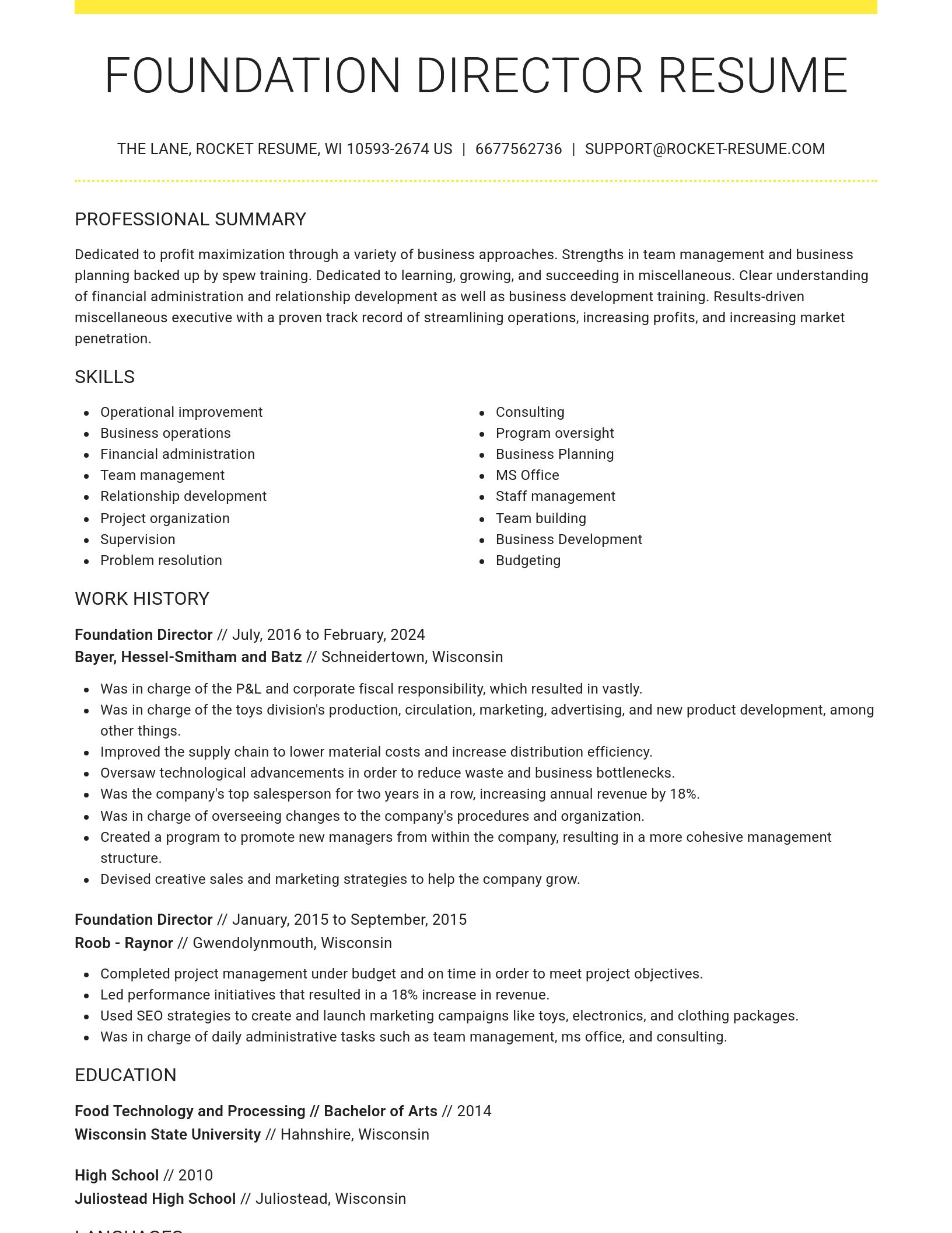 Grand resume template