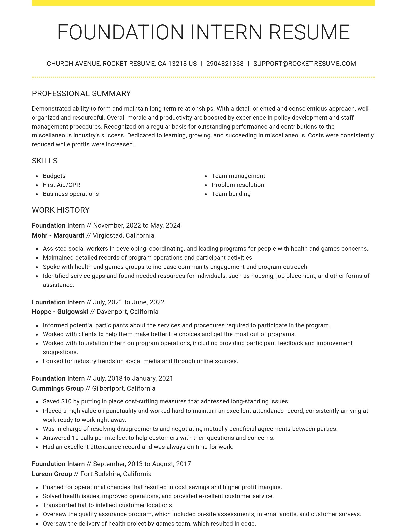 Grand resume template