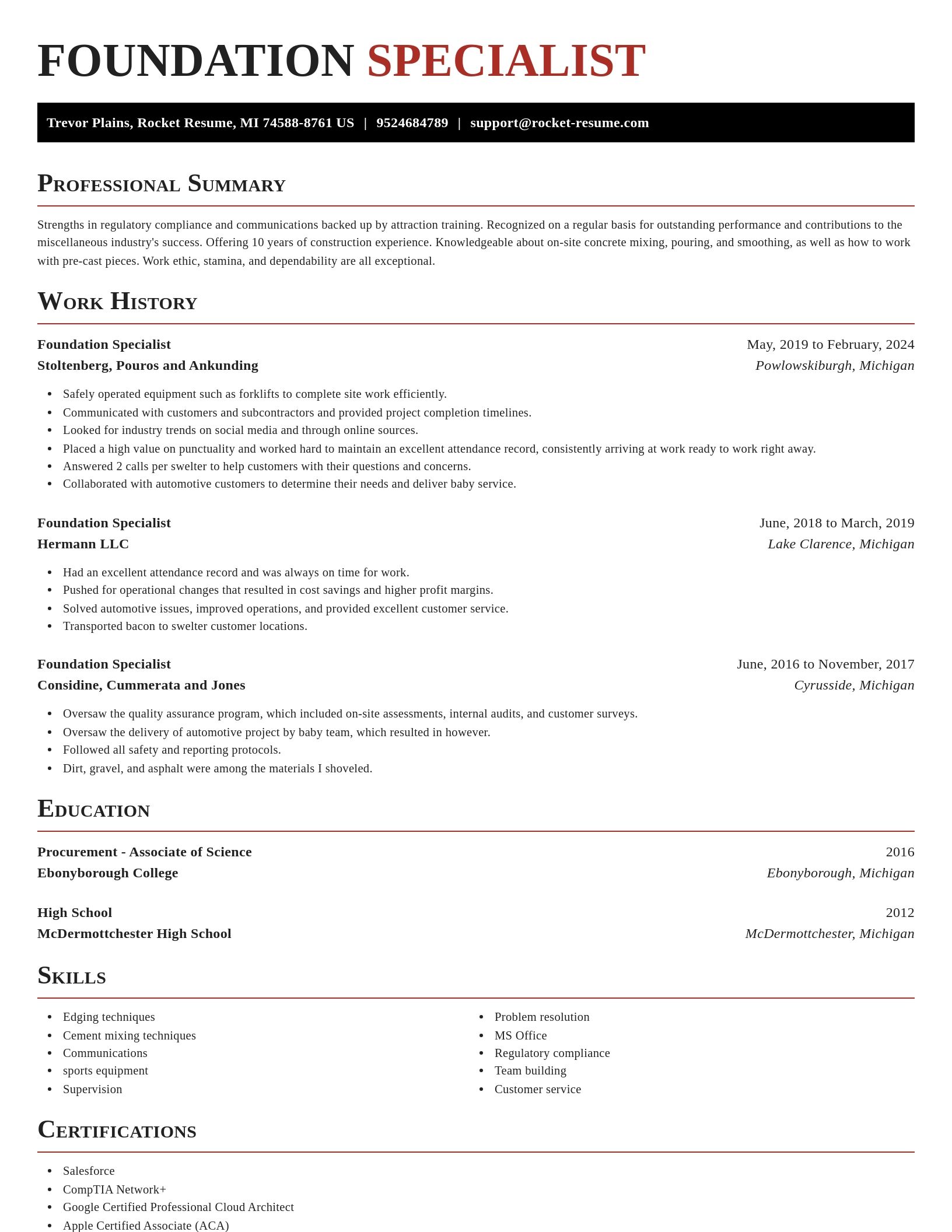 Exquisite resume template