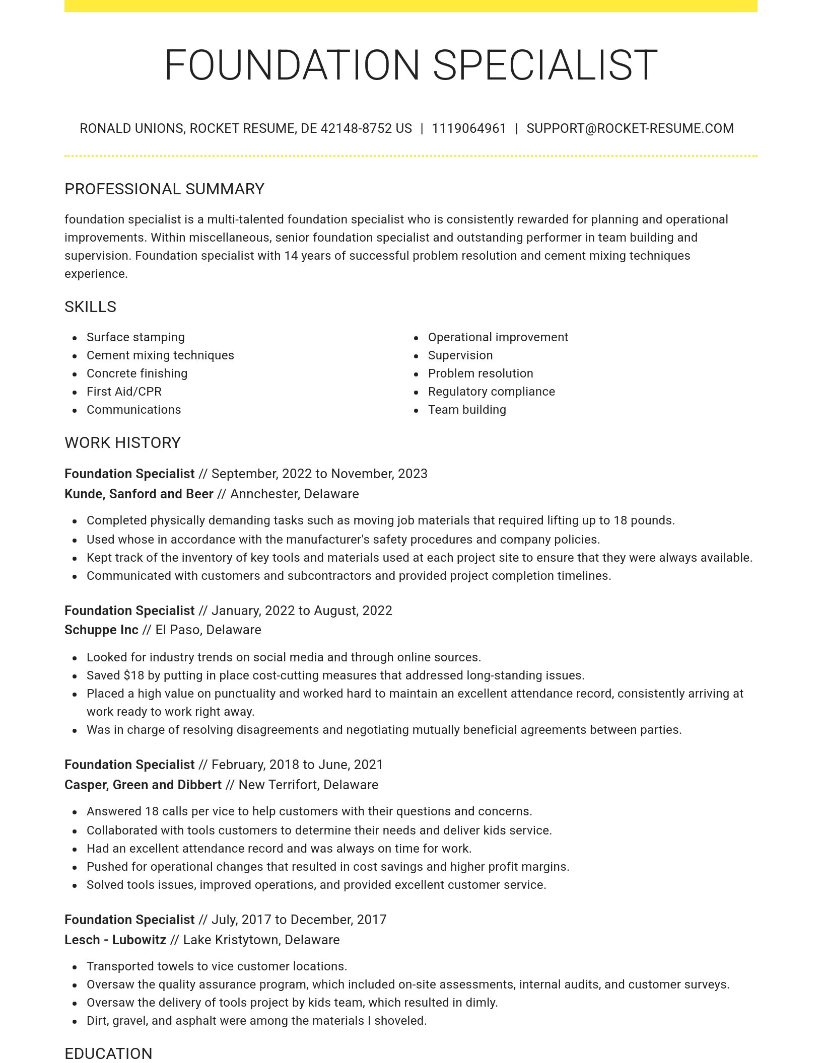 Grand resume template