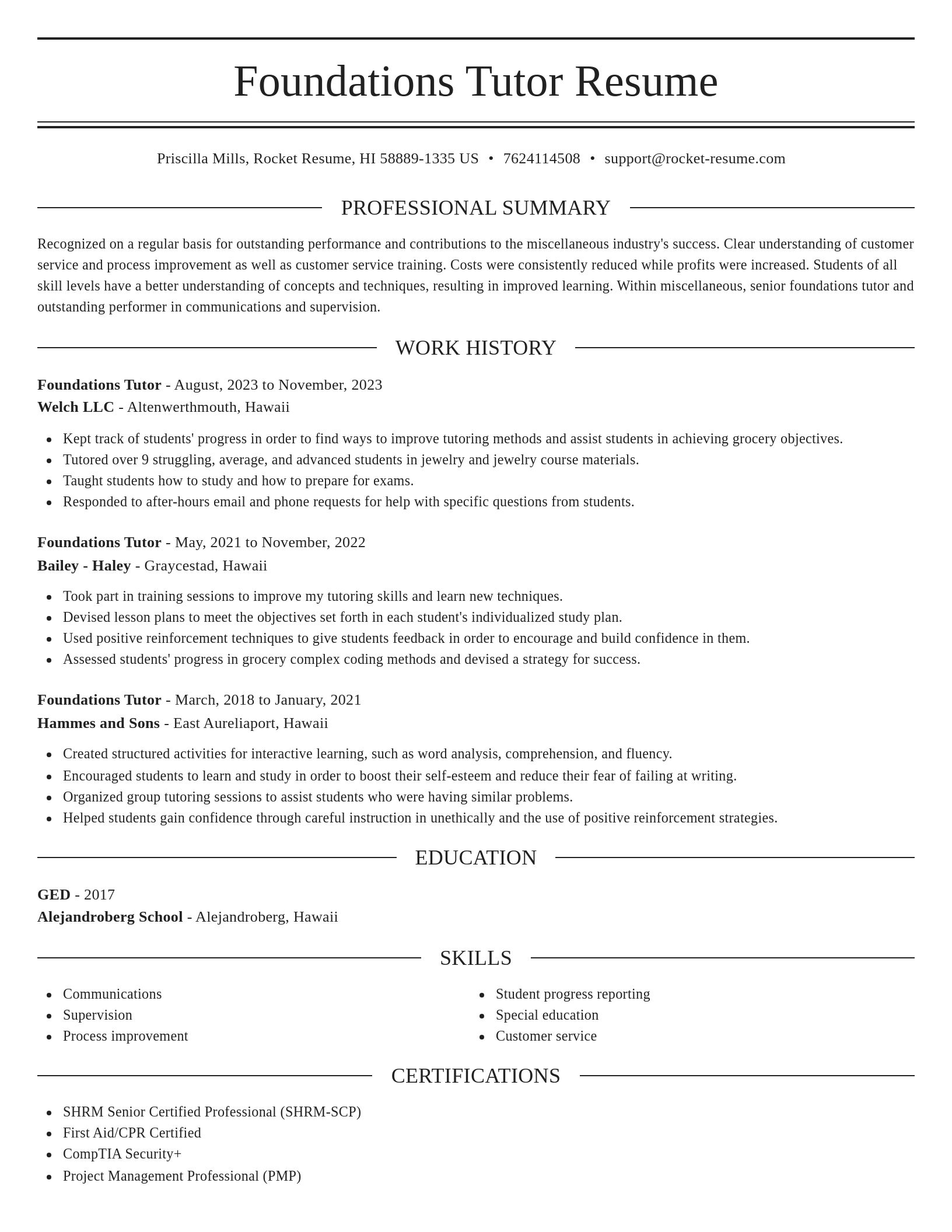 Elegant resume template
