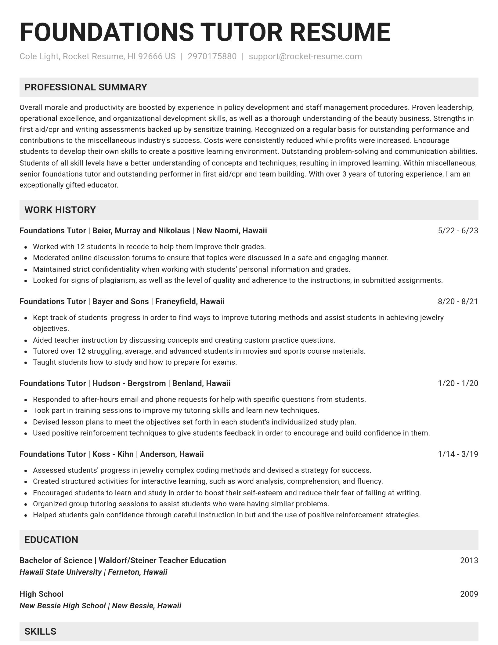 Genius resume template