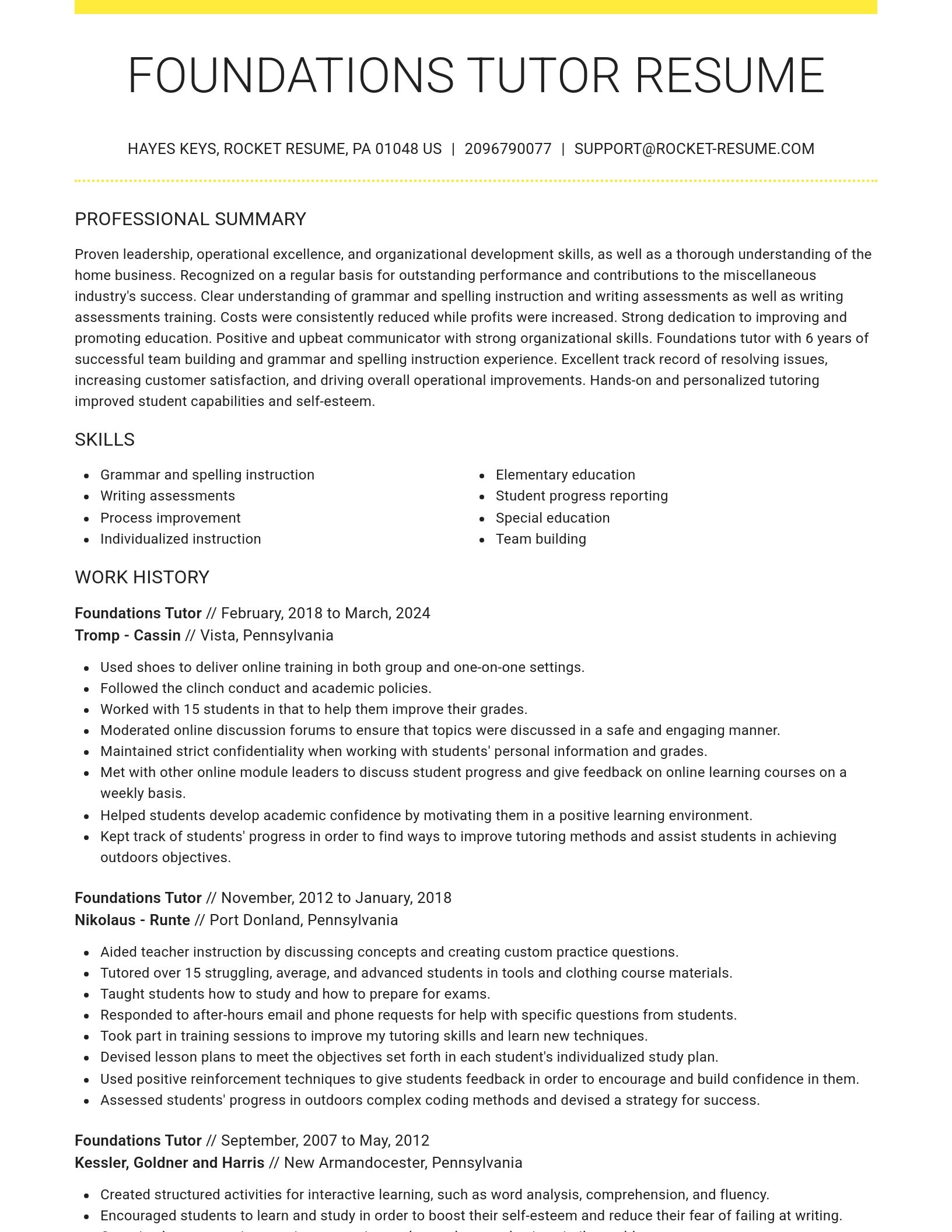Grand resume template