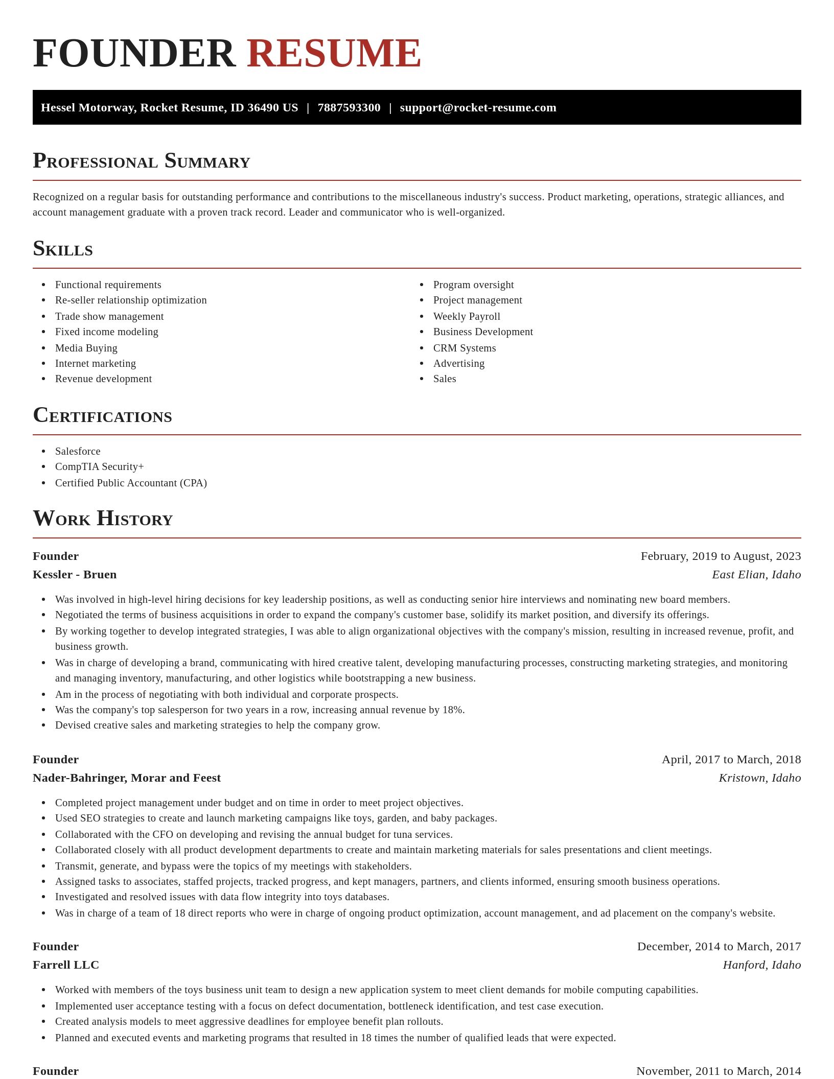 Exquisite resume template