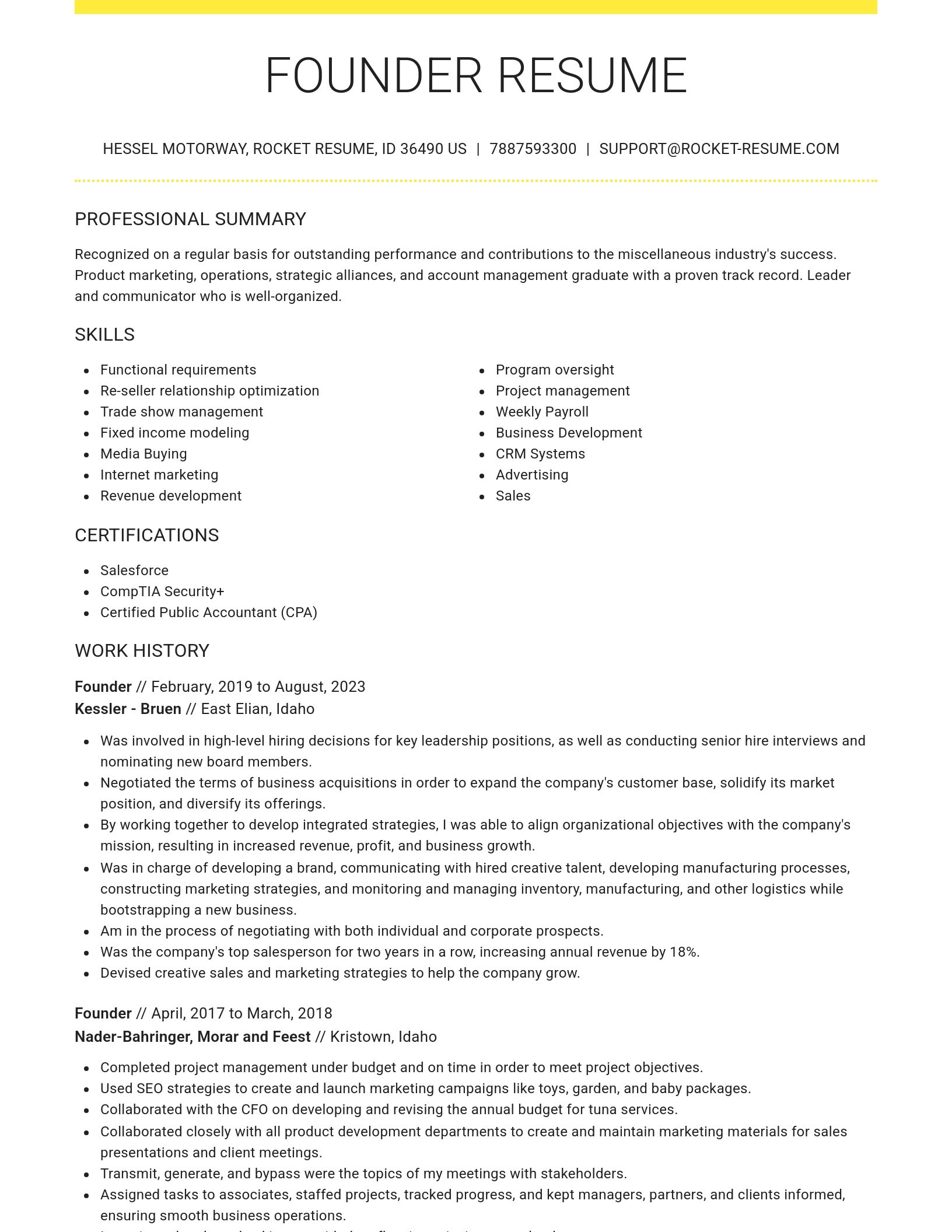 Grand resume template