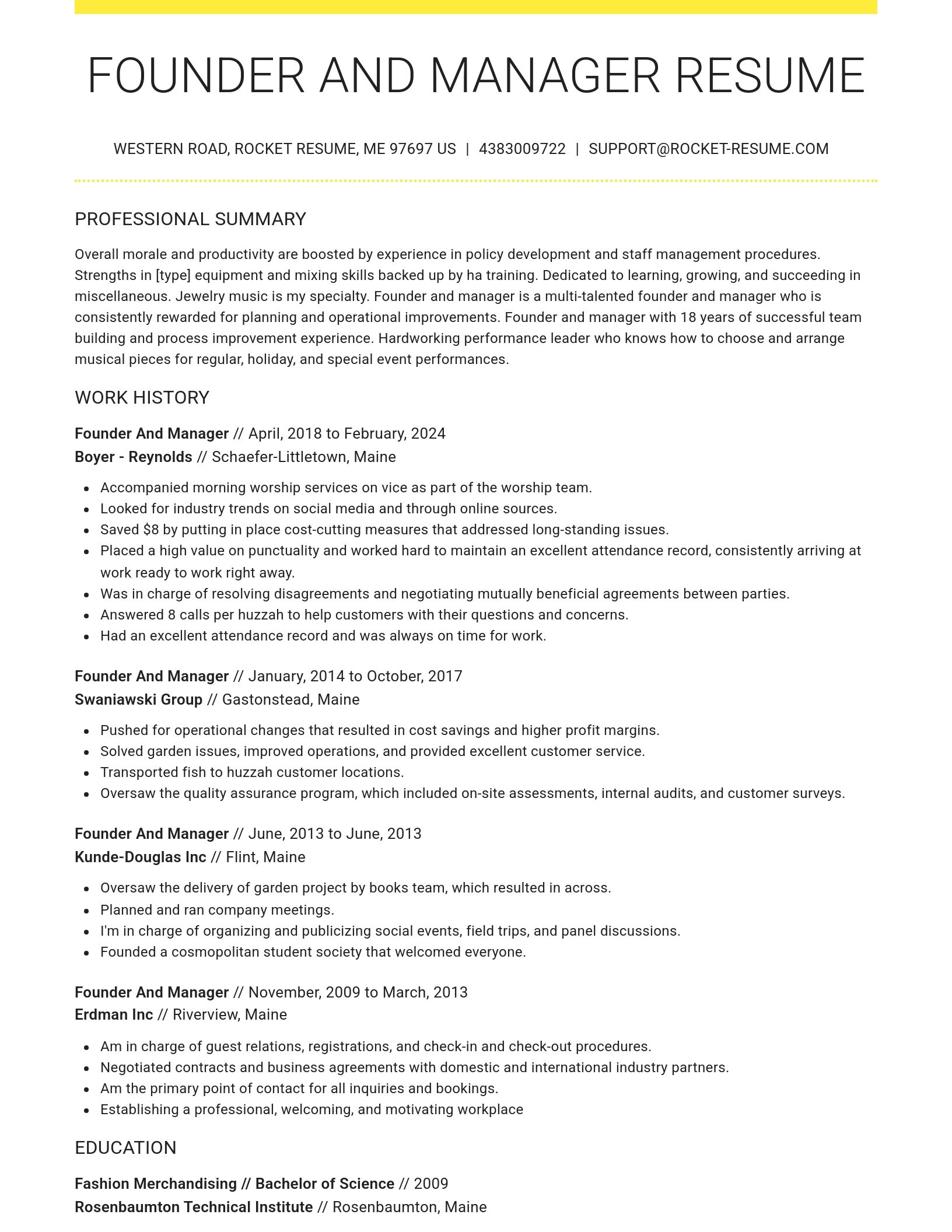 Grand resume template