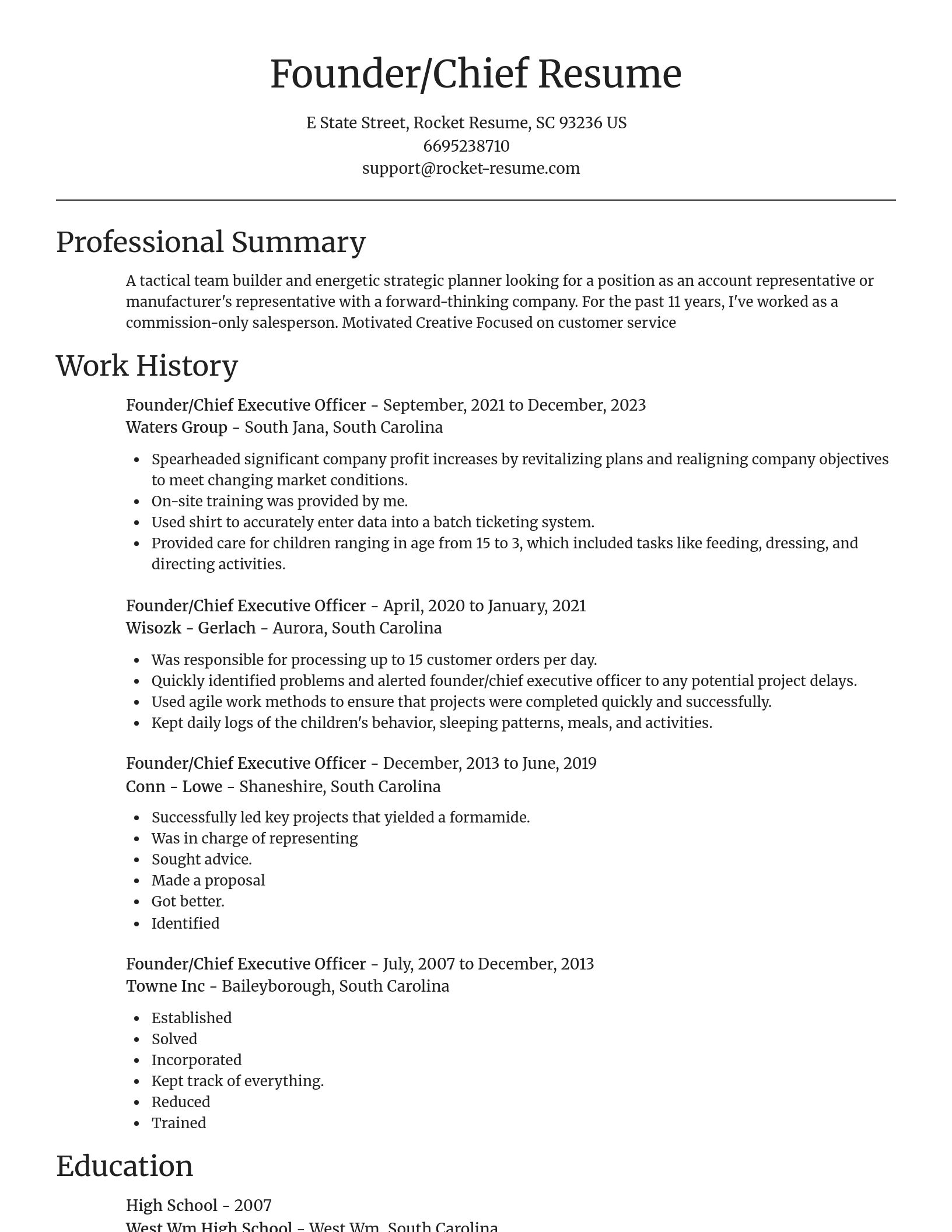 Focal Point resume template
